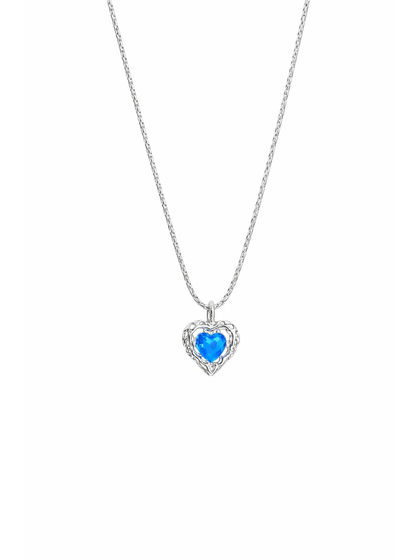 BLUE HEART NECKLACE