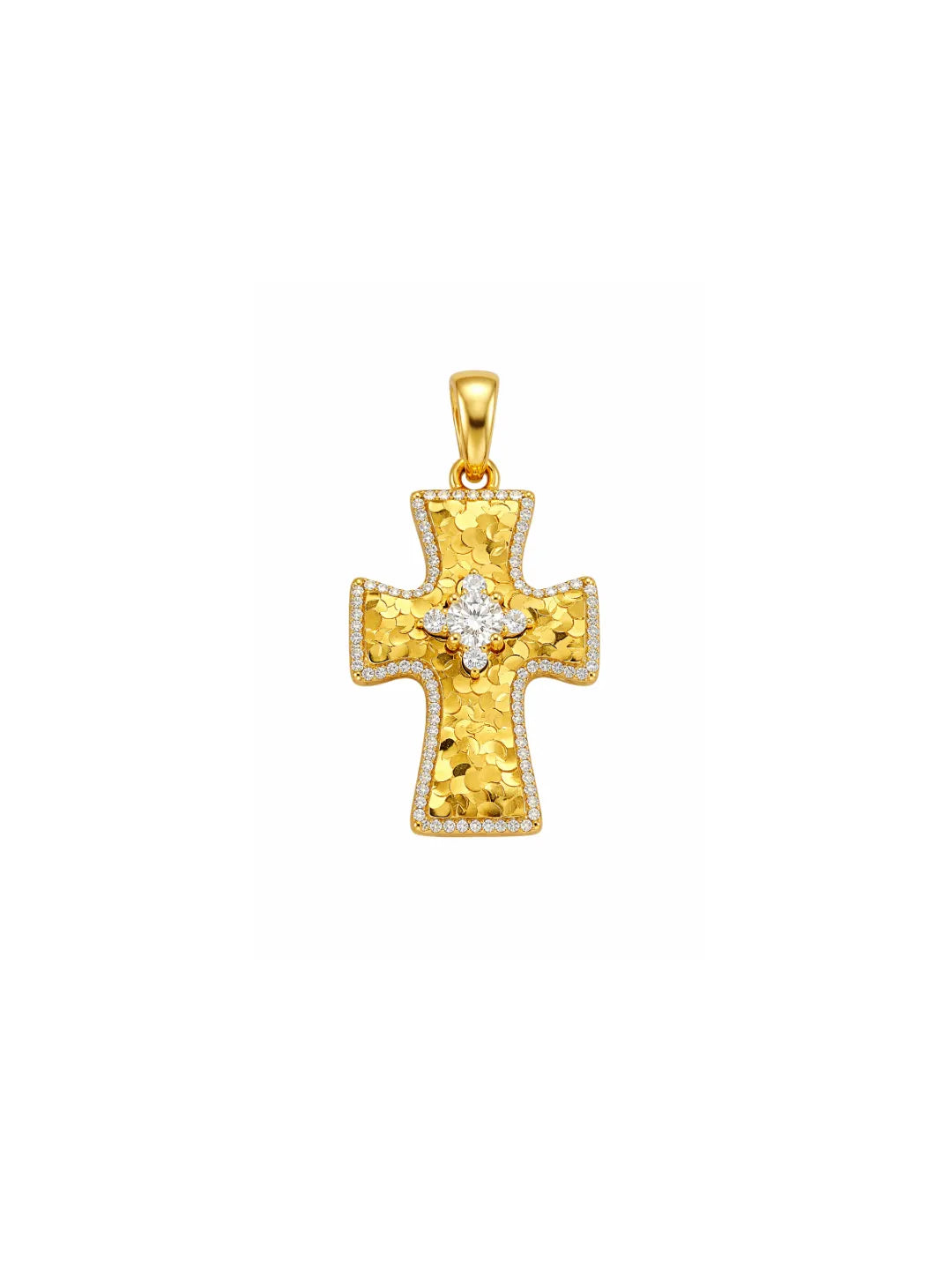 ICY PAVE CROSS PENDANT