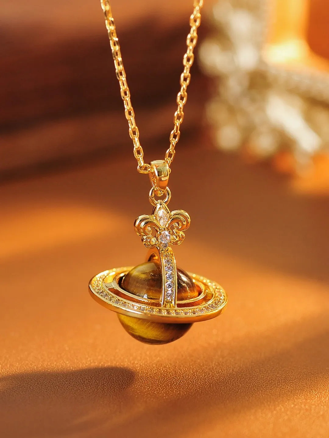 TIGER EYE SATURN SET