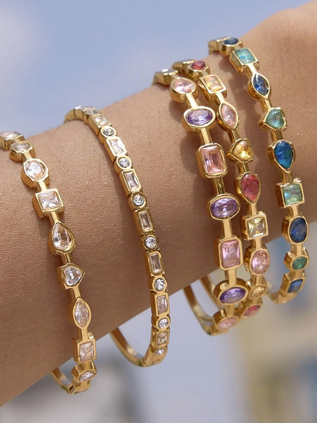 COLOR ZIRCON BANGLE