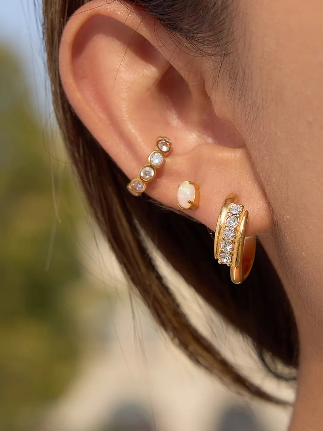 RHINESTONE CZ EARRINGS