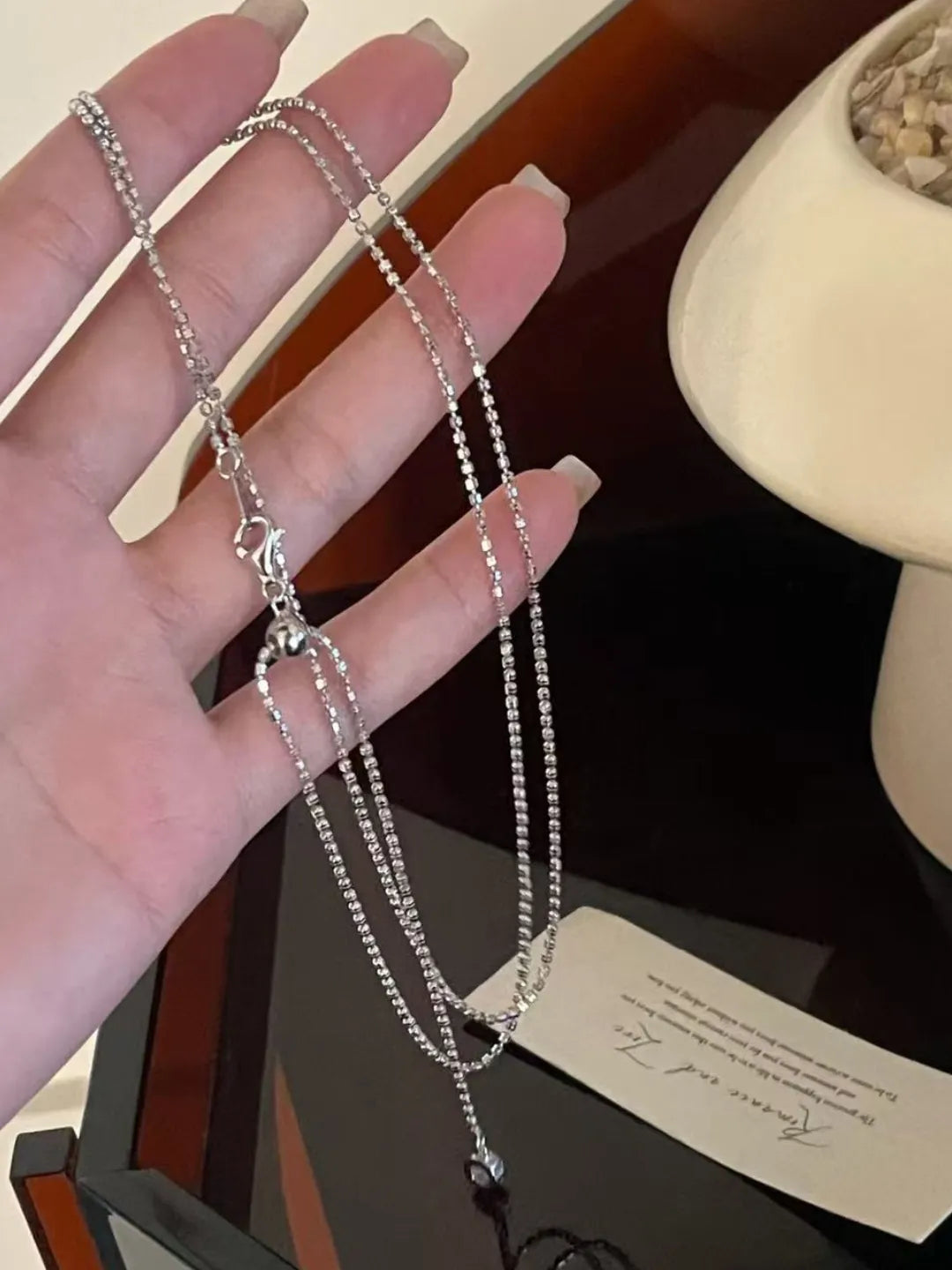 SLIDE BALL CHAIN NECKLACE