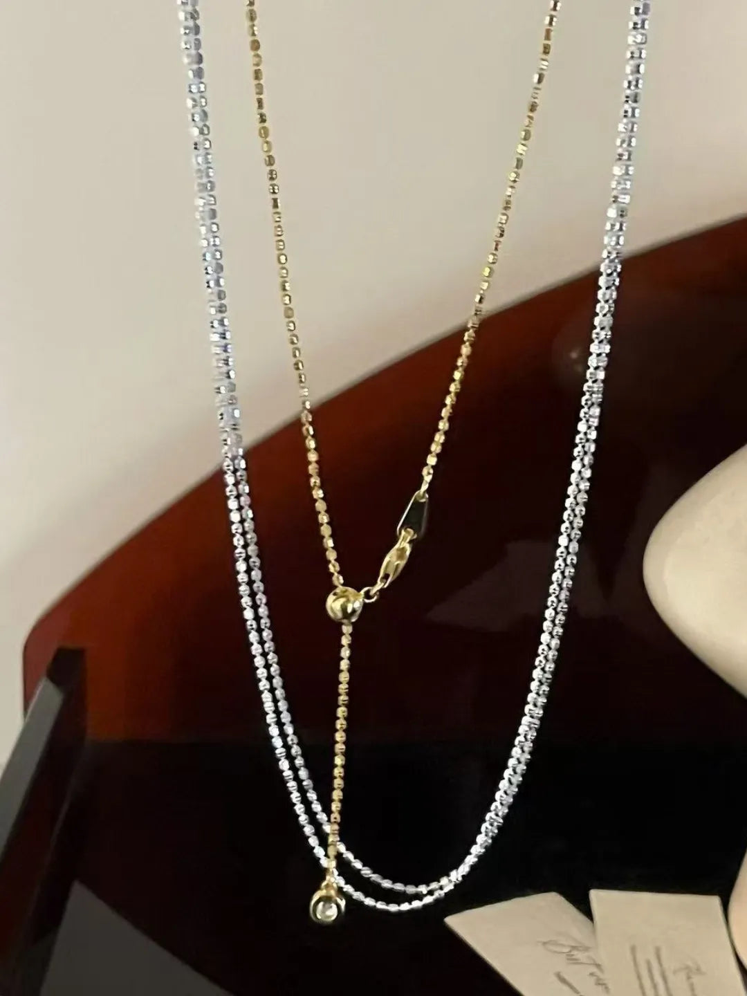 SLIDE BALL CHAIN NECKLACE