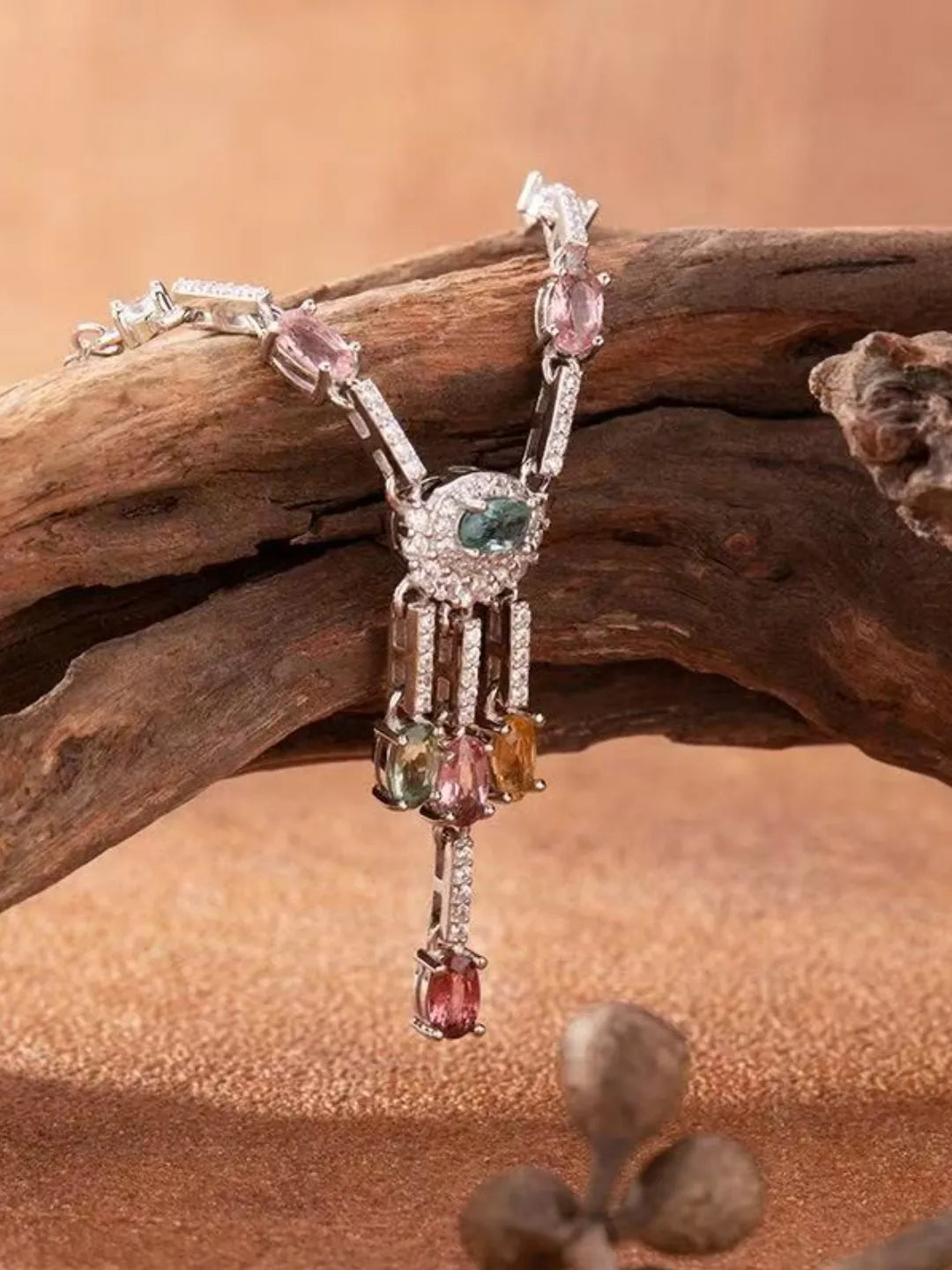TOURMALINE SILVER NECKLACE