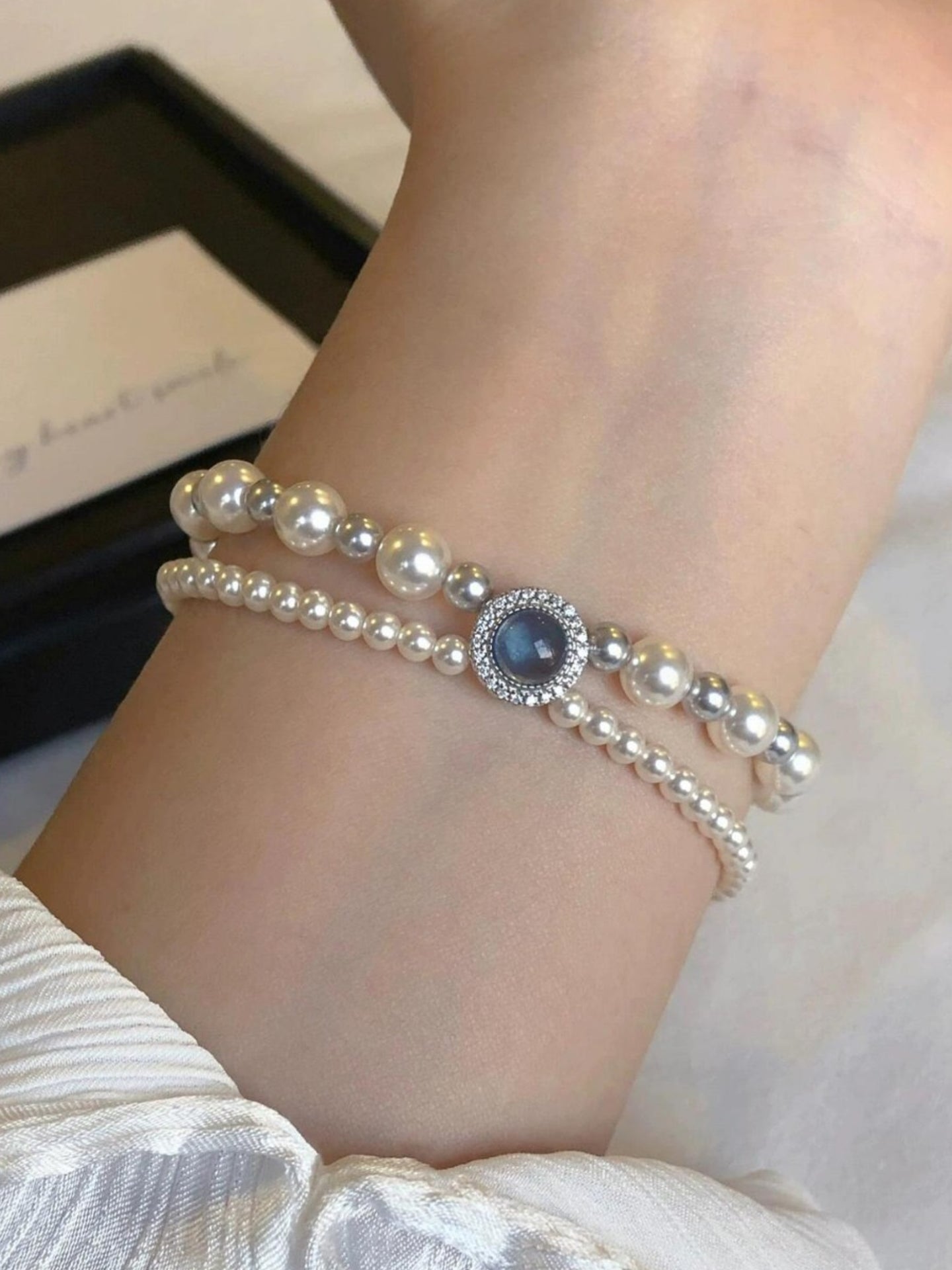 AQUAMARINE PEARL BRACELET