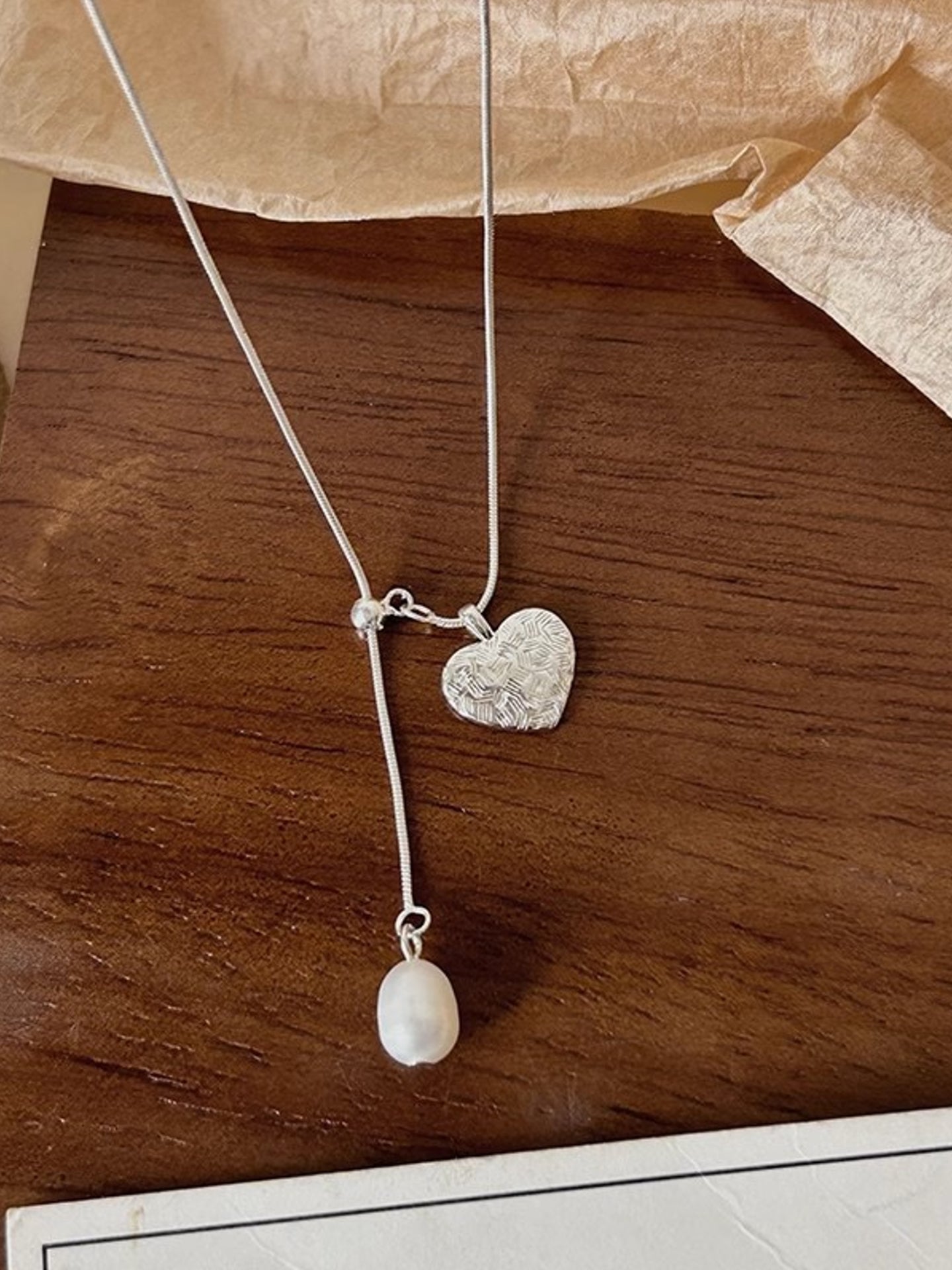 テクスチャードハートフリンジ