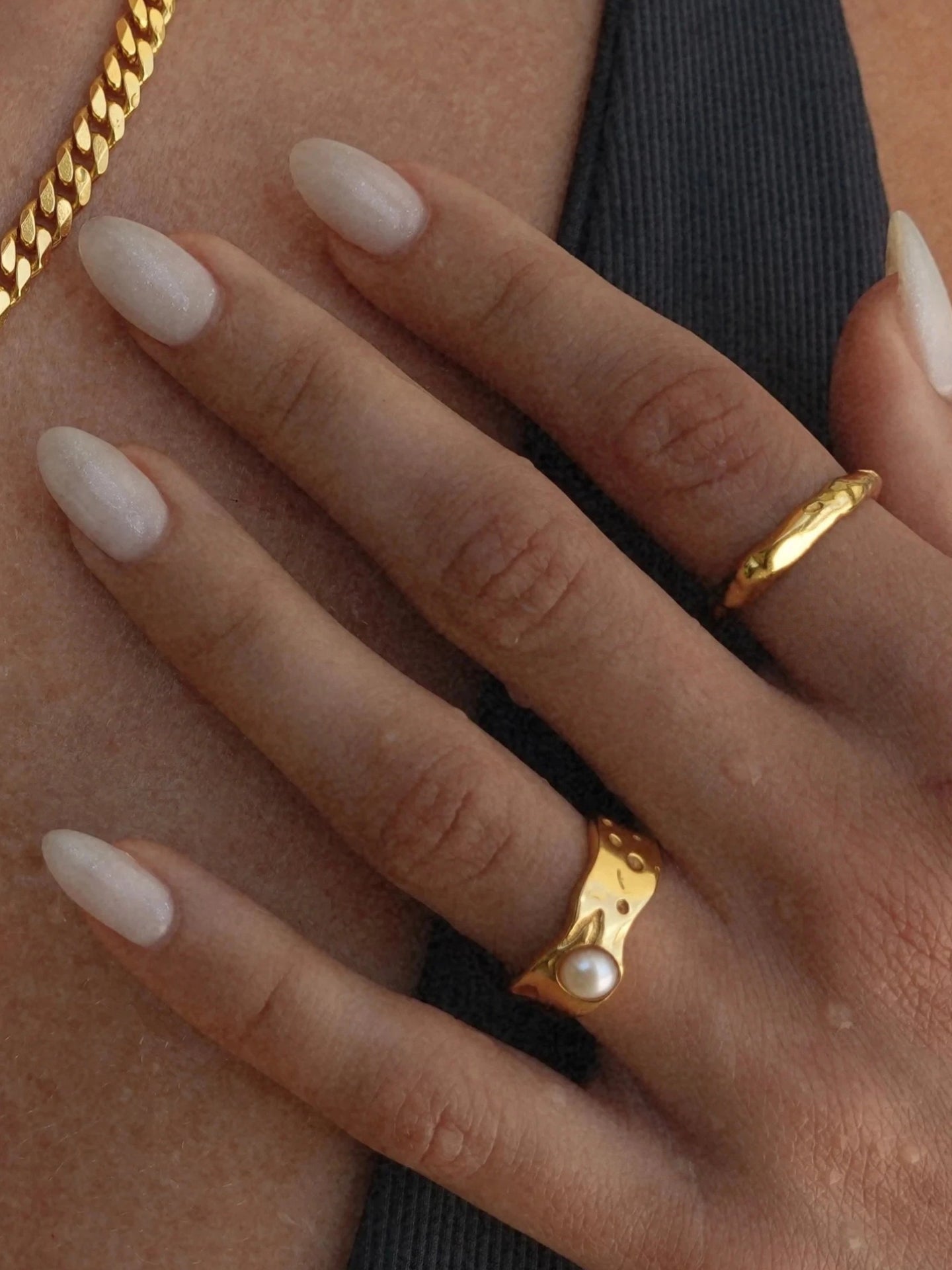 LAVA PEARL RING