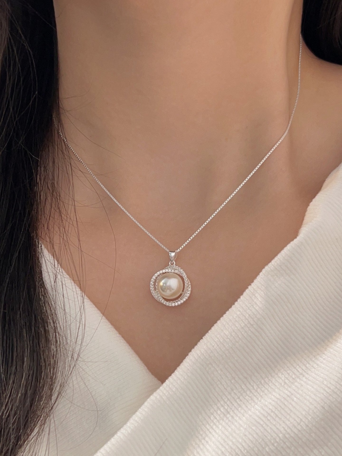 ラップパールネックレス