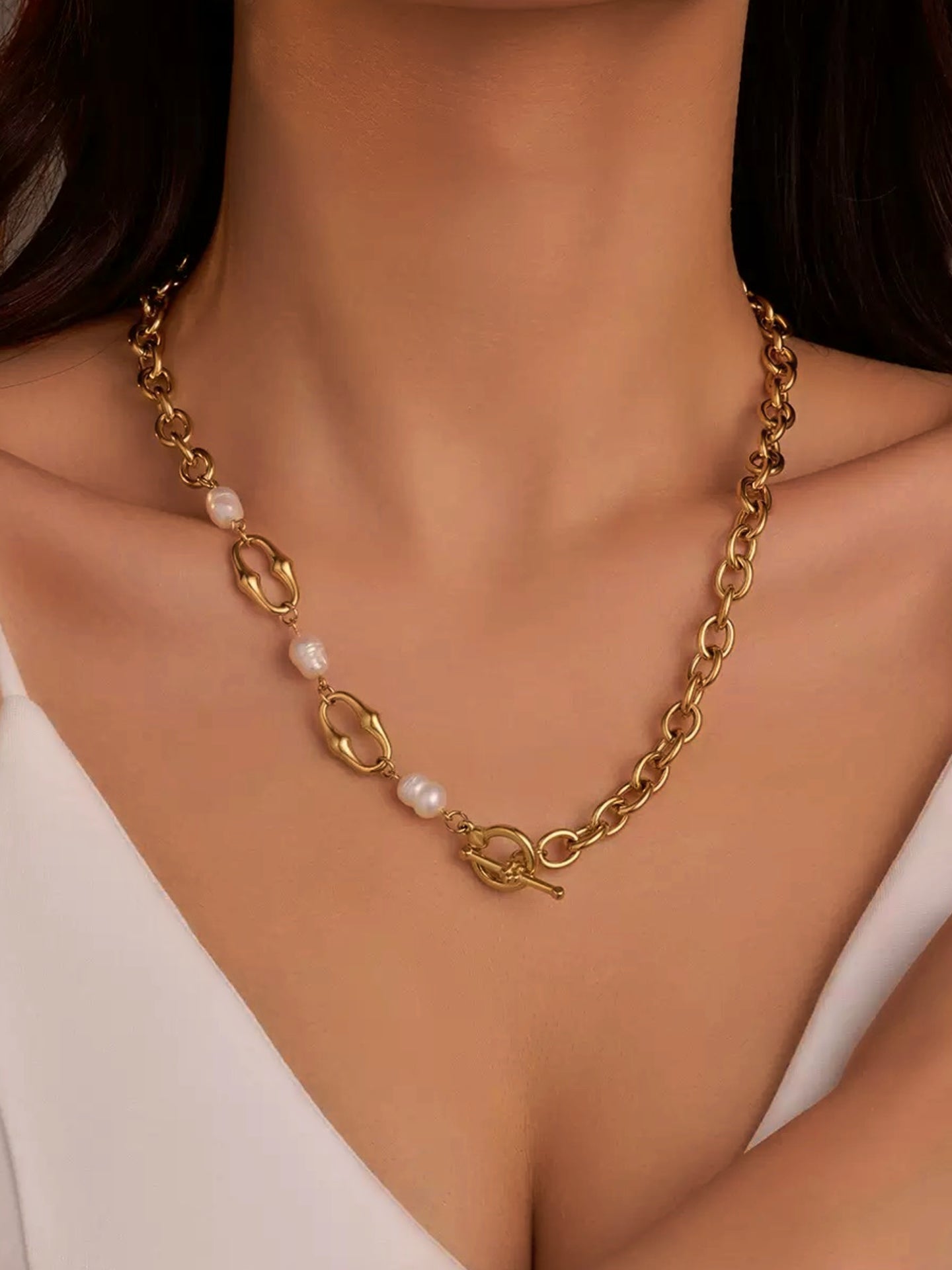 T BAR PEARL SET