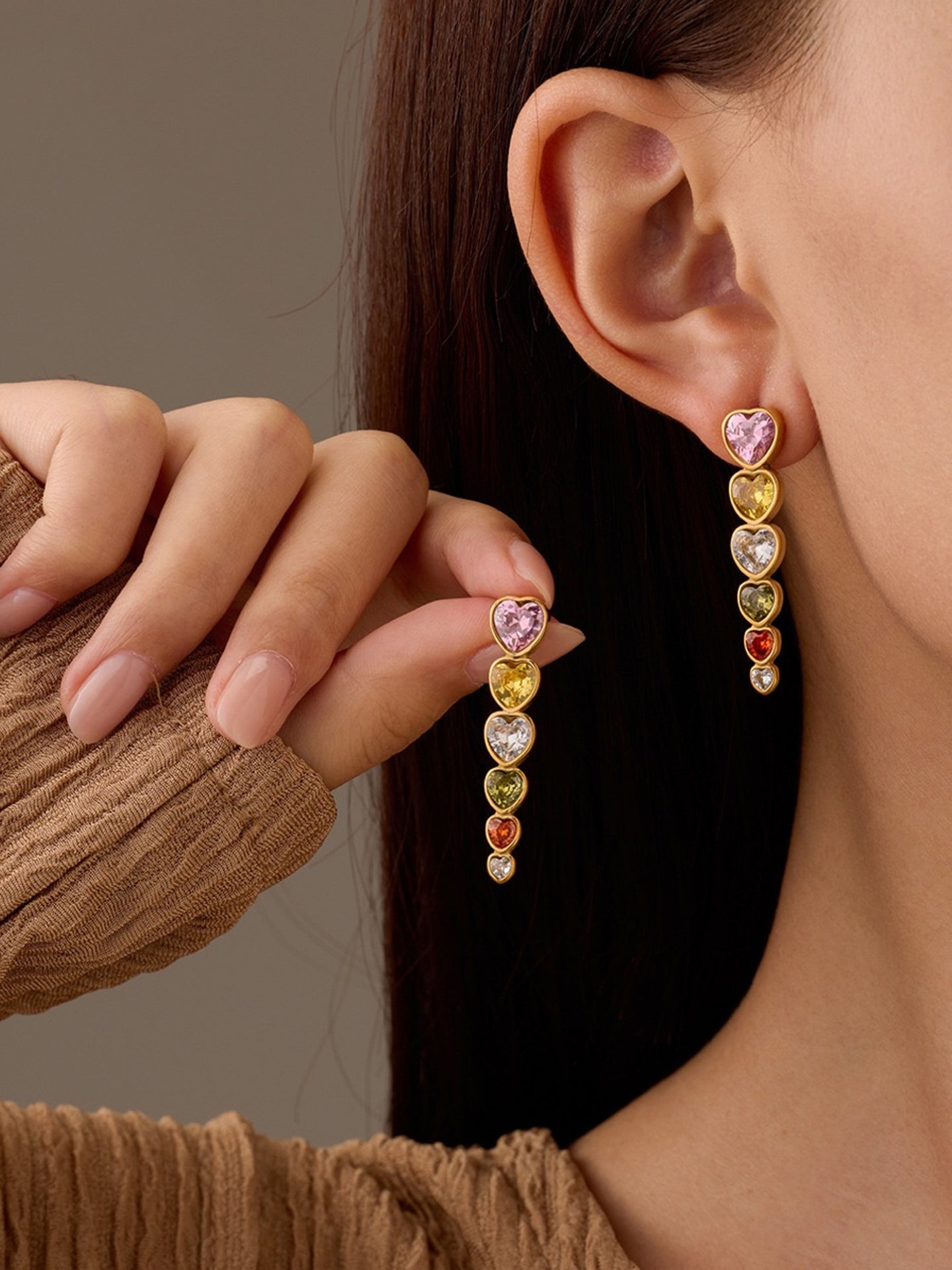 COLOR ZIRCON EARRINGS