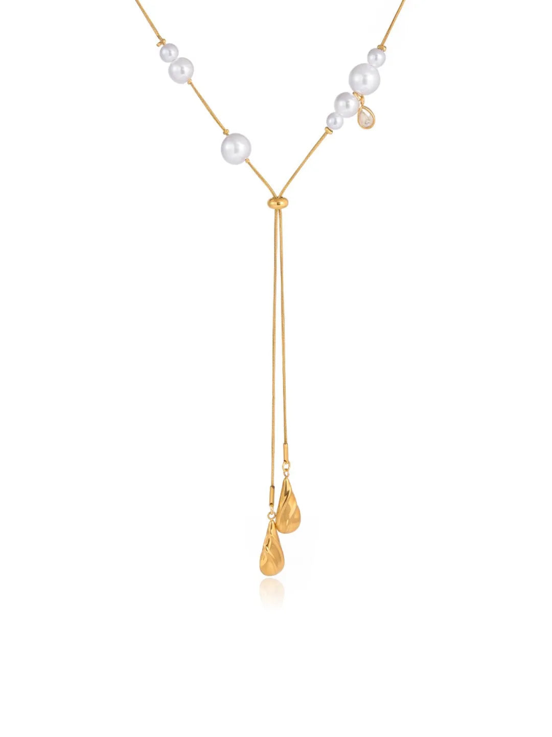 FAUX PEARL TASSEL NECKLACE