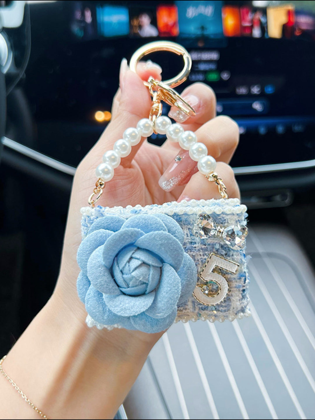 ROSETTE PURSE CHARM