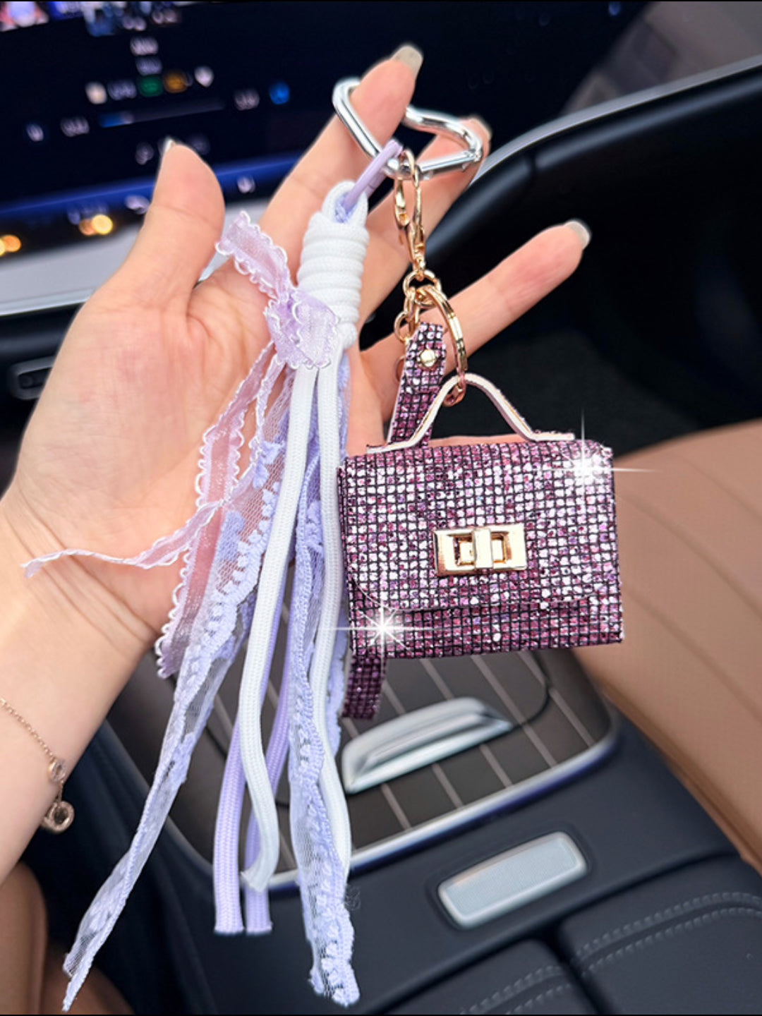 GLIMMER LETTER BAG CHARM