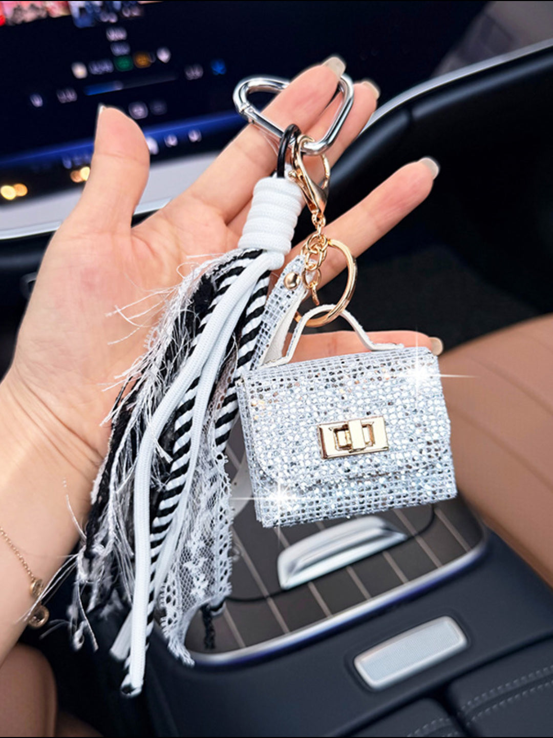 GLIMMER LETTER BAG CHARM