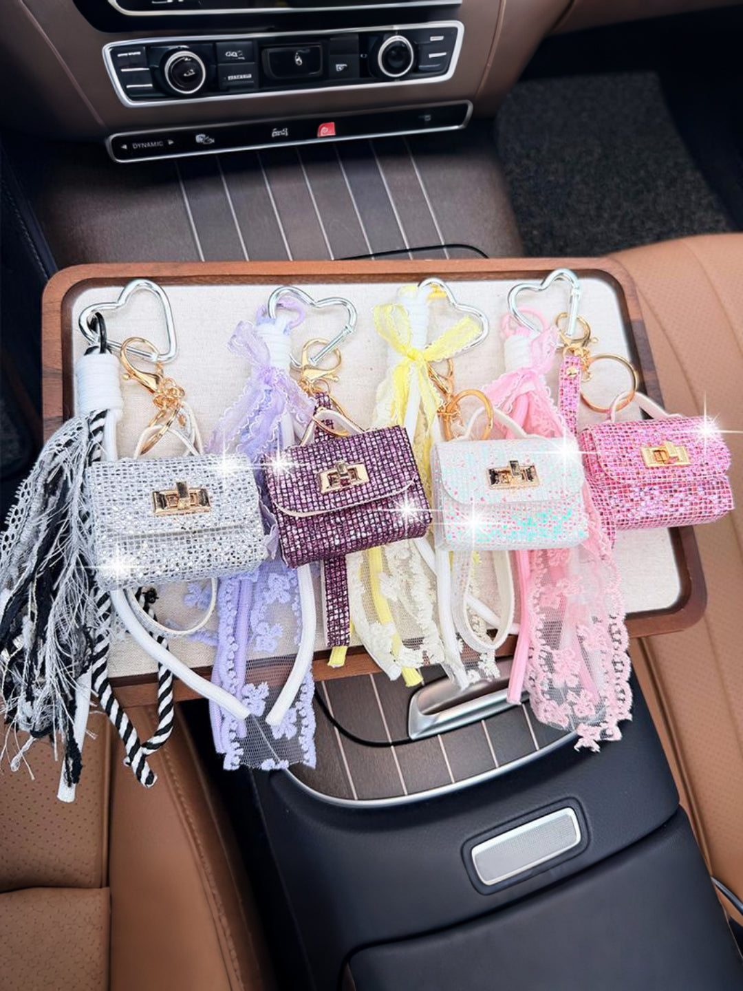 GLIMMER LETTER BAG CHARM