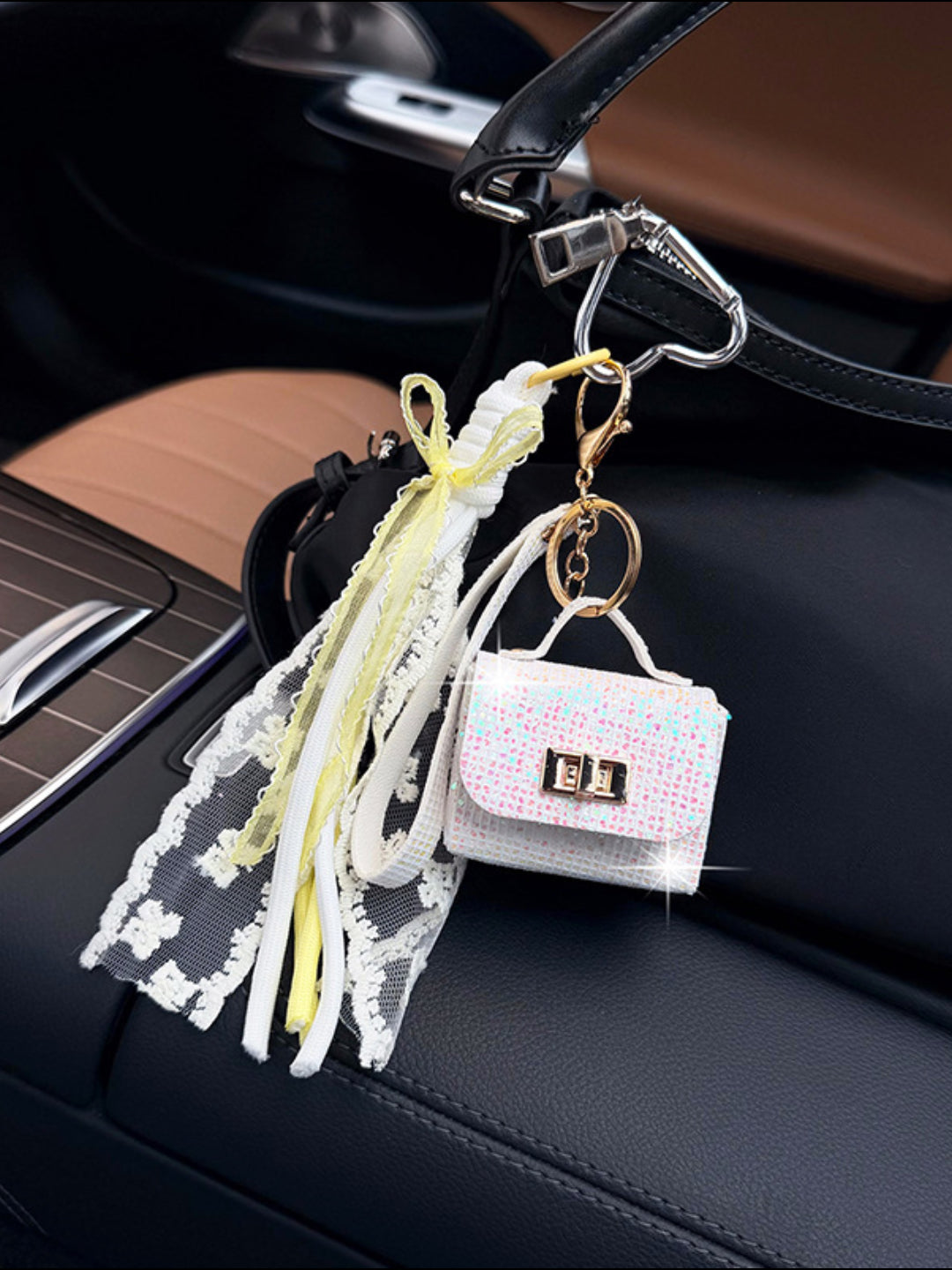 GLIMMER LETTER BAG CHARM