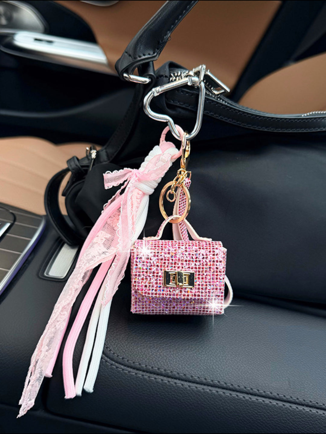 GLIMMER LETTER BAG CHARM
