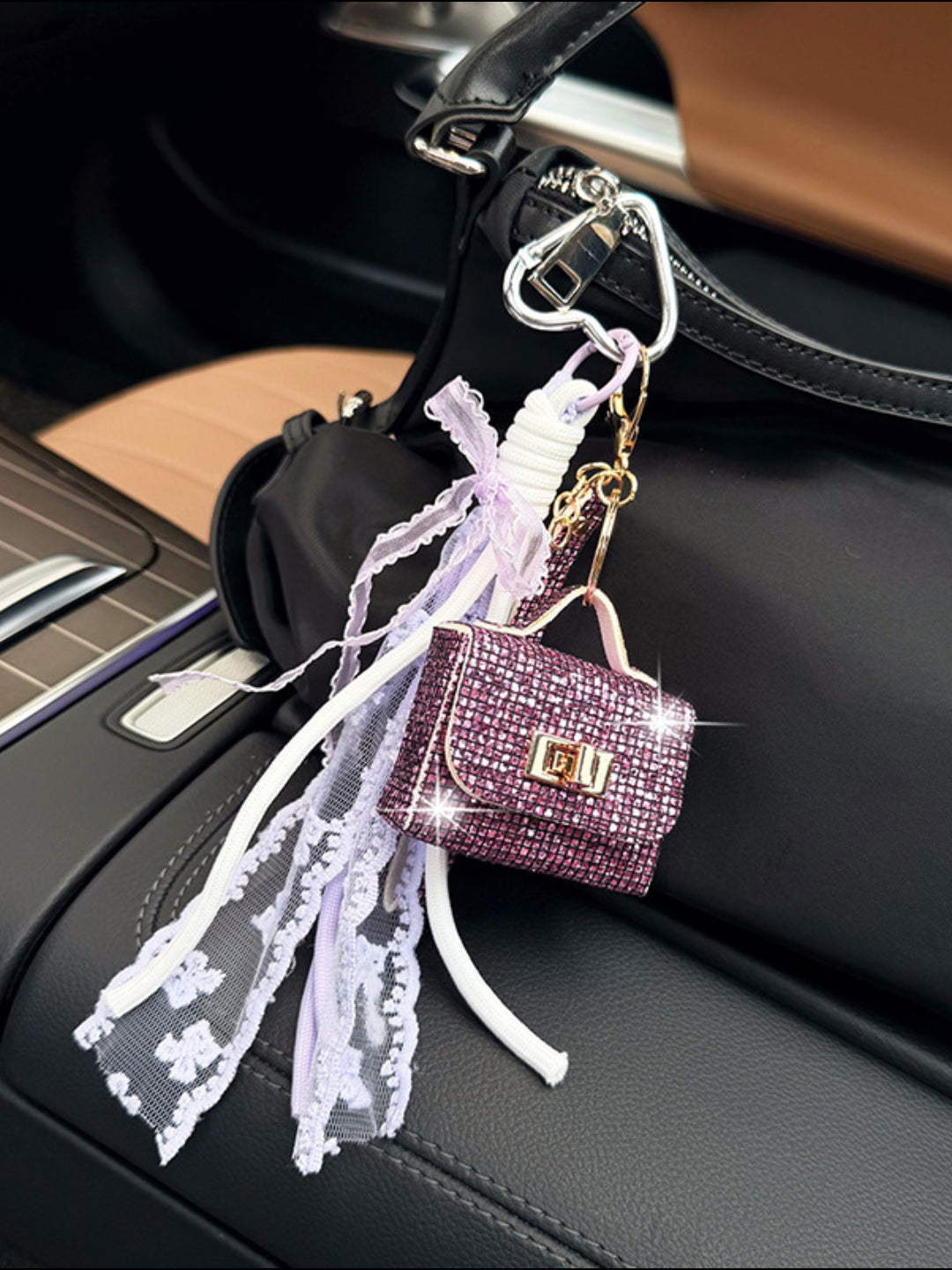 GLIMMER LETTER BAG CHARM