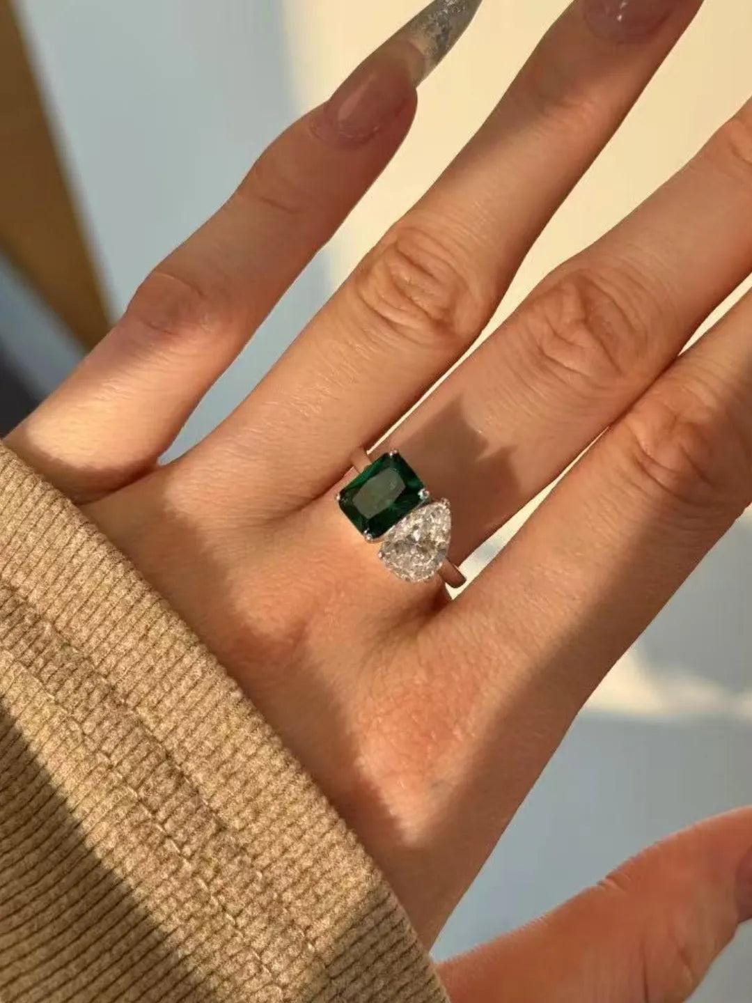 EMERALD-TONE CZ JEWELRY