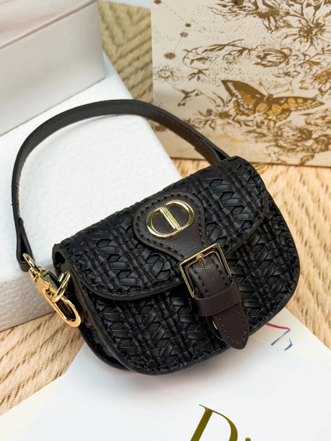 IVORY BRAIDED MINI BAG