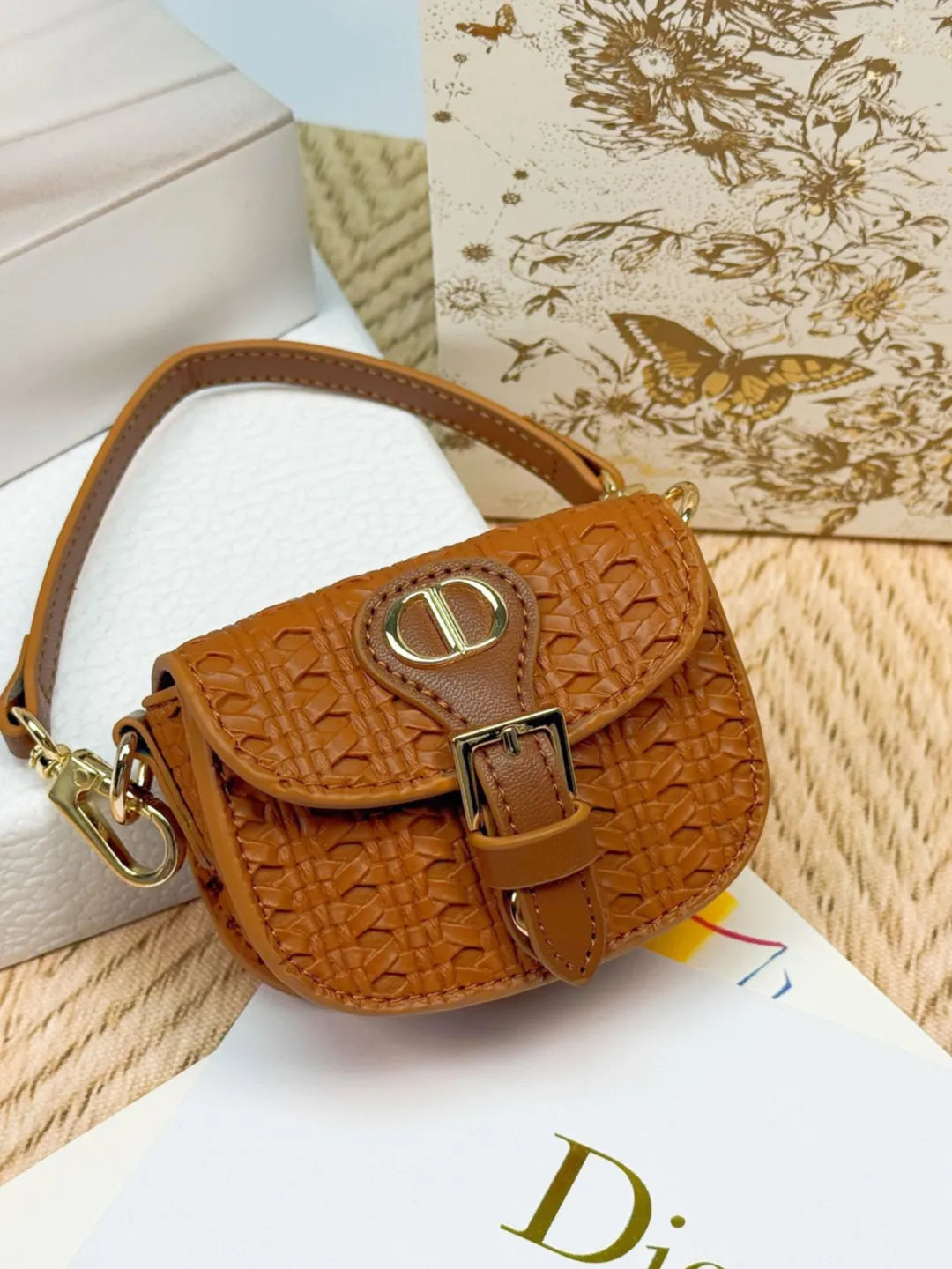 IVORY BRAIDED MINI BAG