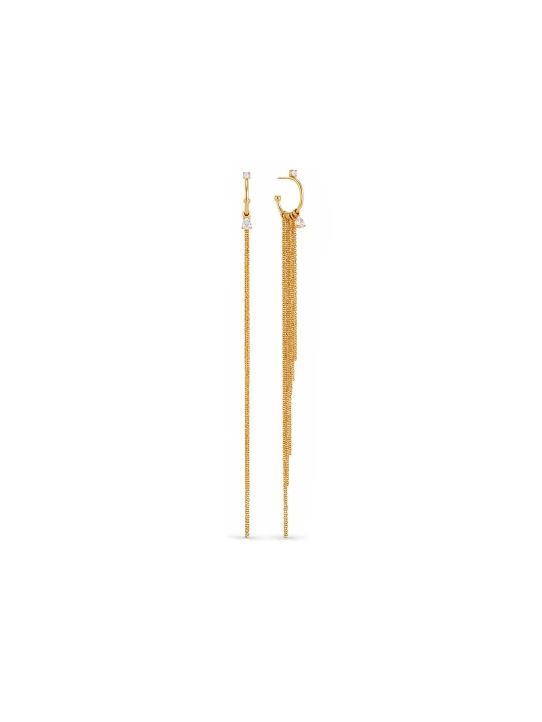 GILDED OFFSET EARRINGS