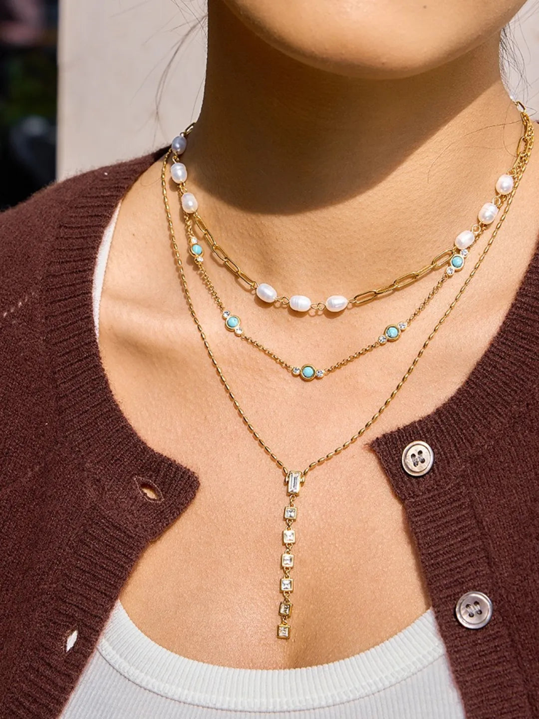 MINIMAL CZ FOCAL NECKLACE