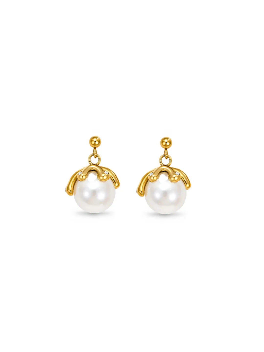 FLORAL PEARL EARRINGS