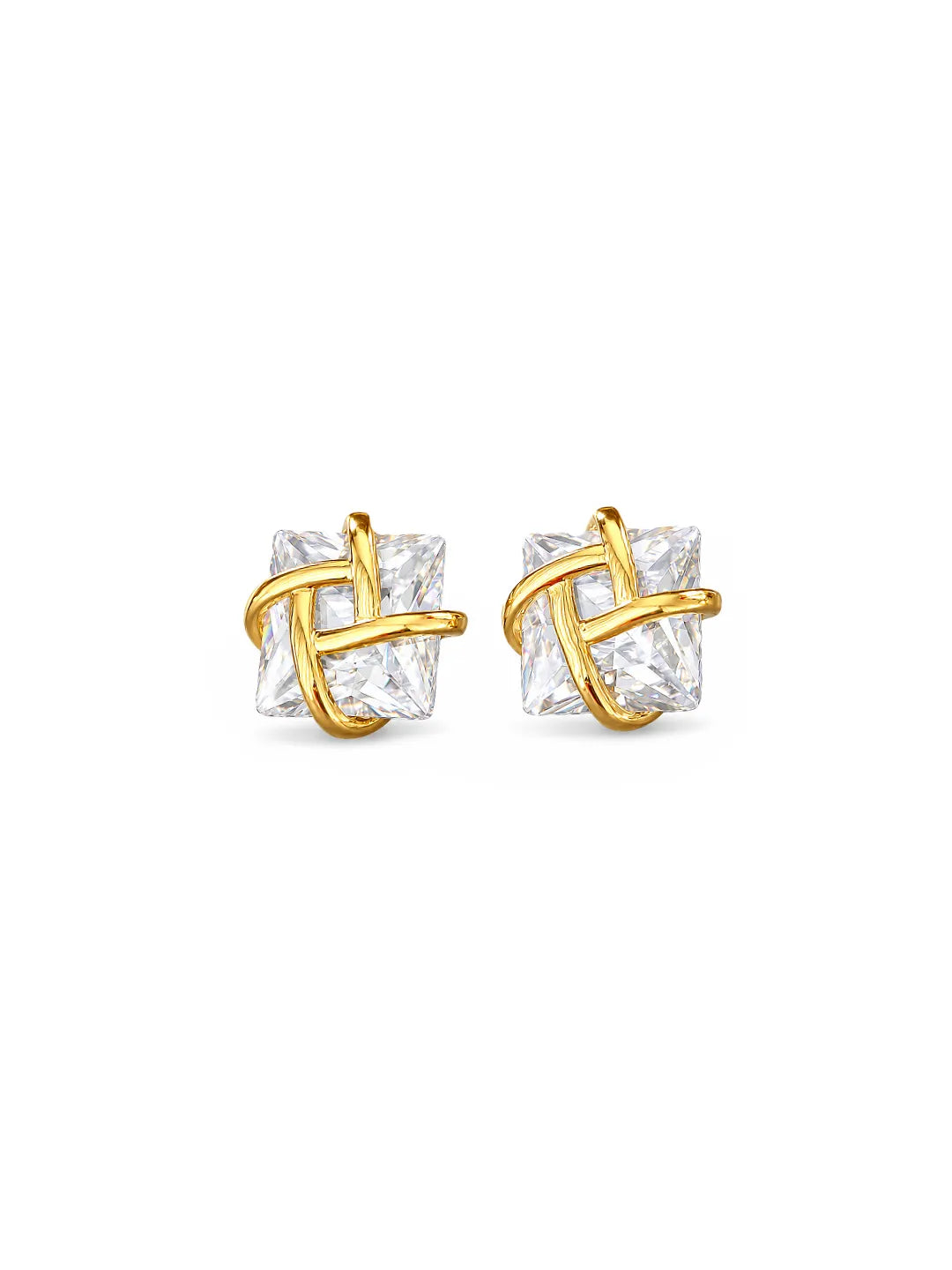 LINE ZIRCON EARRINGS