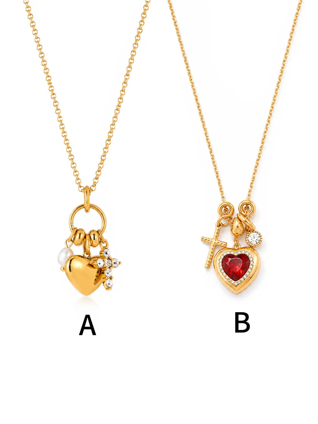 HEART CROSS NECKLACE