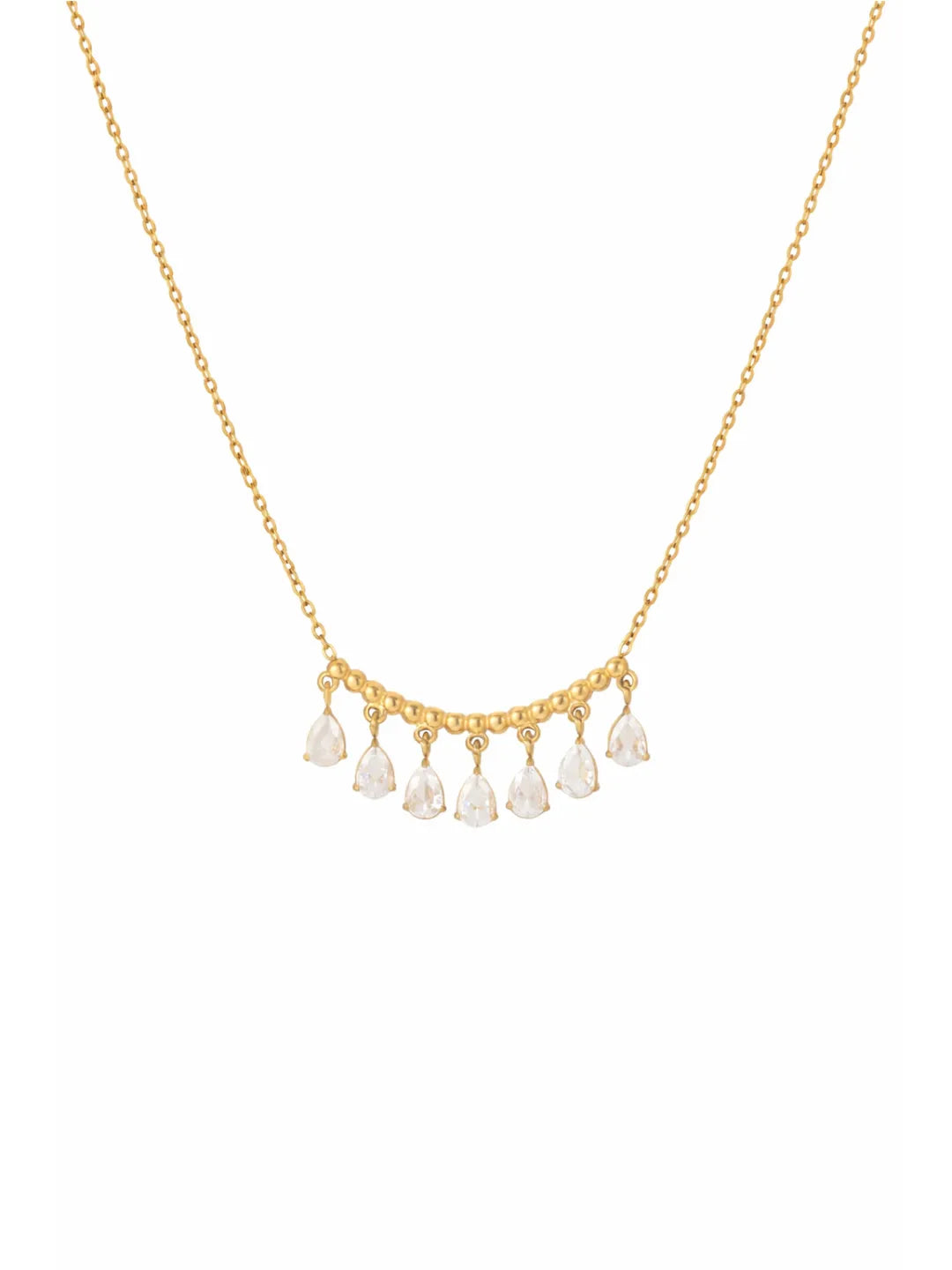 LUMINA CZ TASSEL NECKLACE