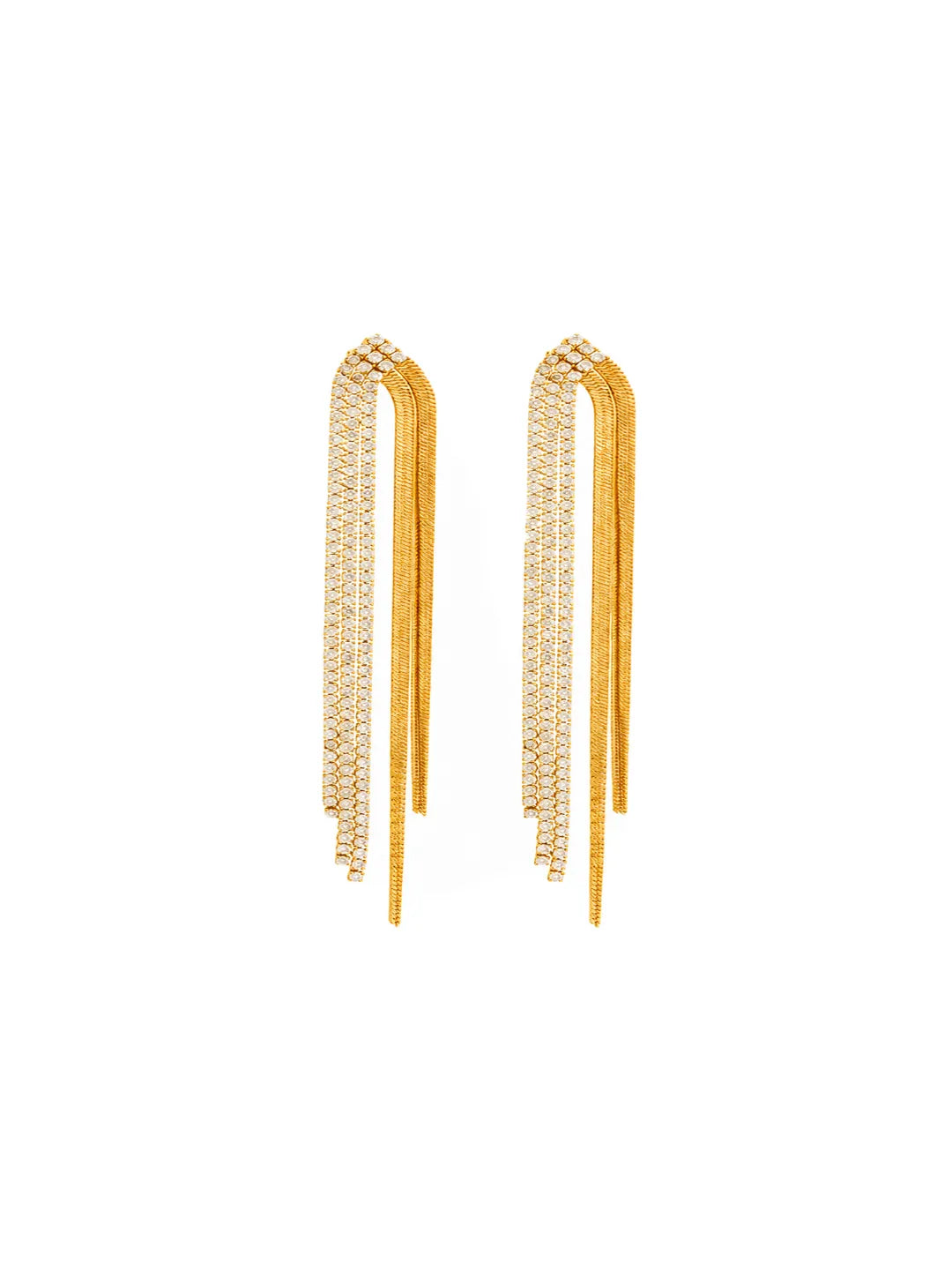 ZIRCON TASSEL EARRINGS
