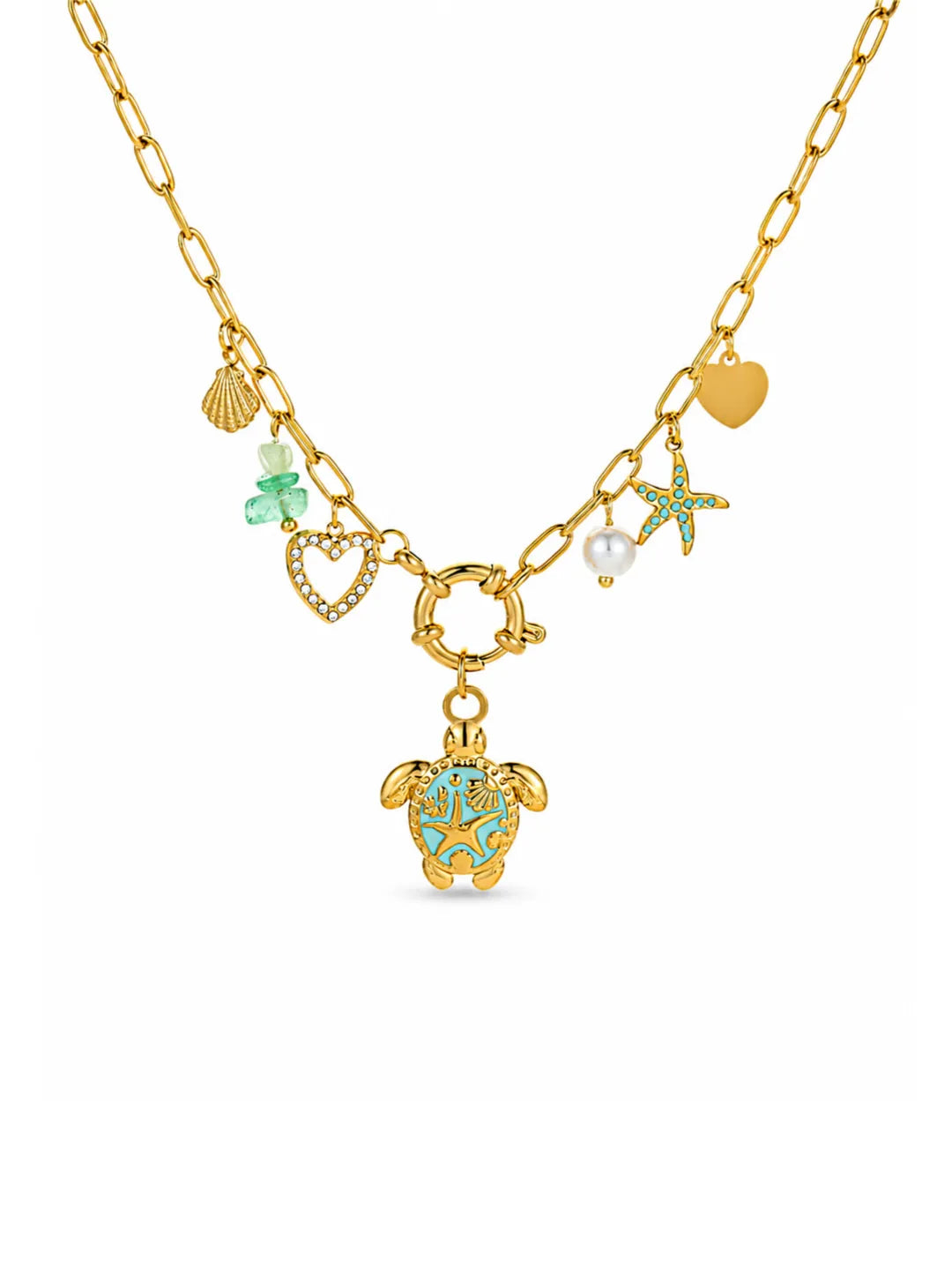TURTLE PENDANT OCEAN NECKLACE