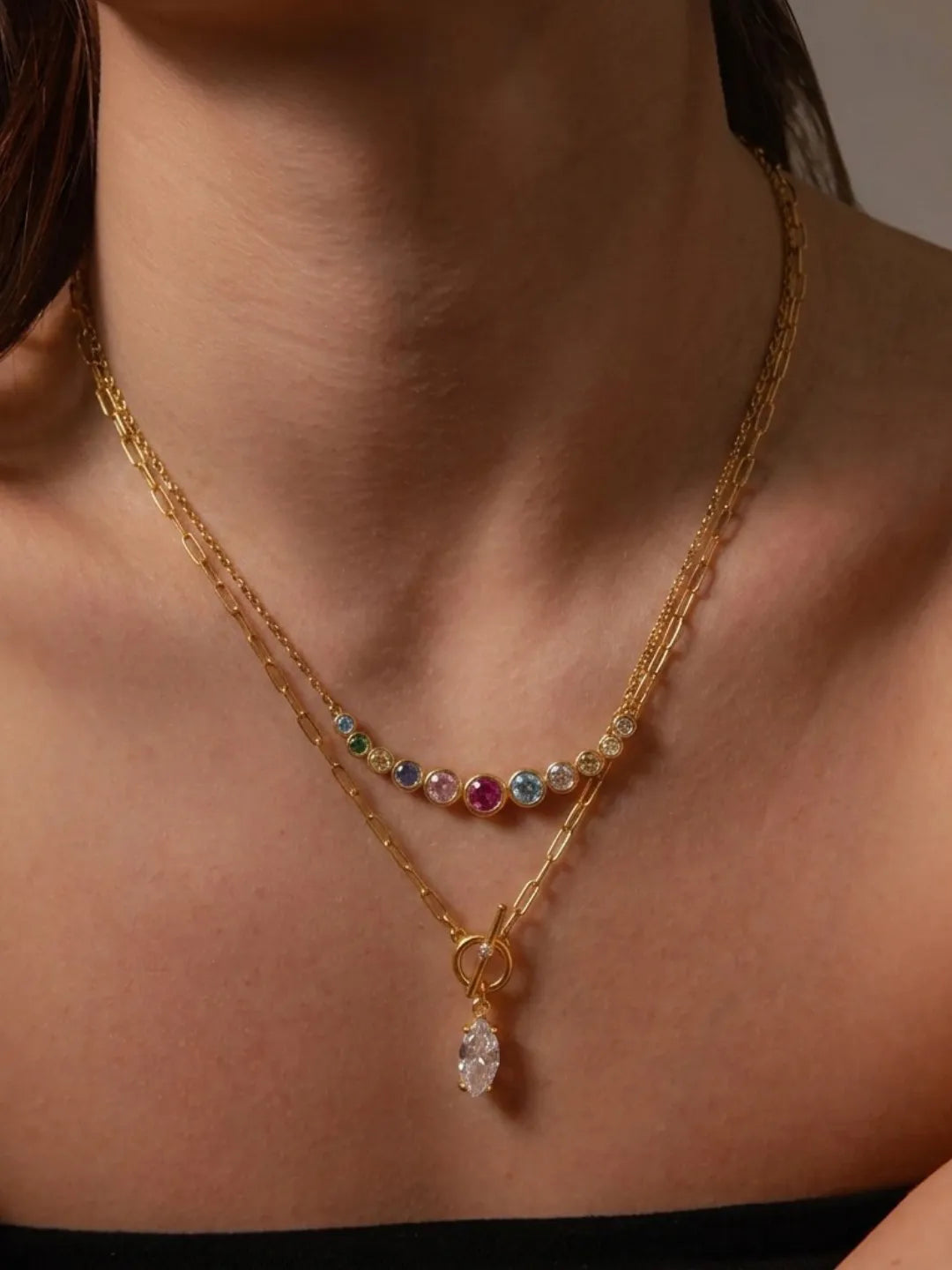 COLOR ZIRCON NECKLACE