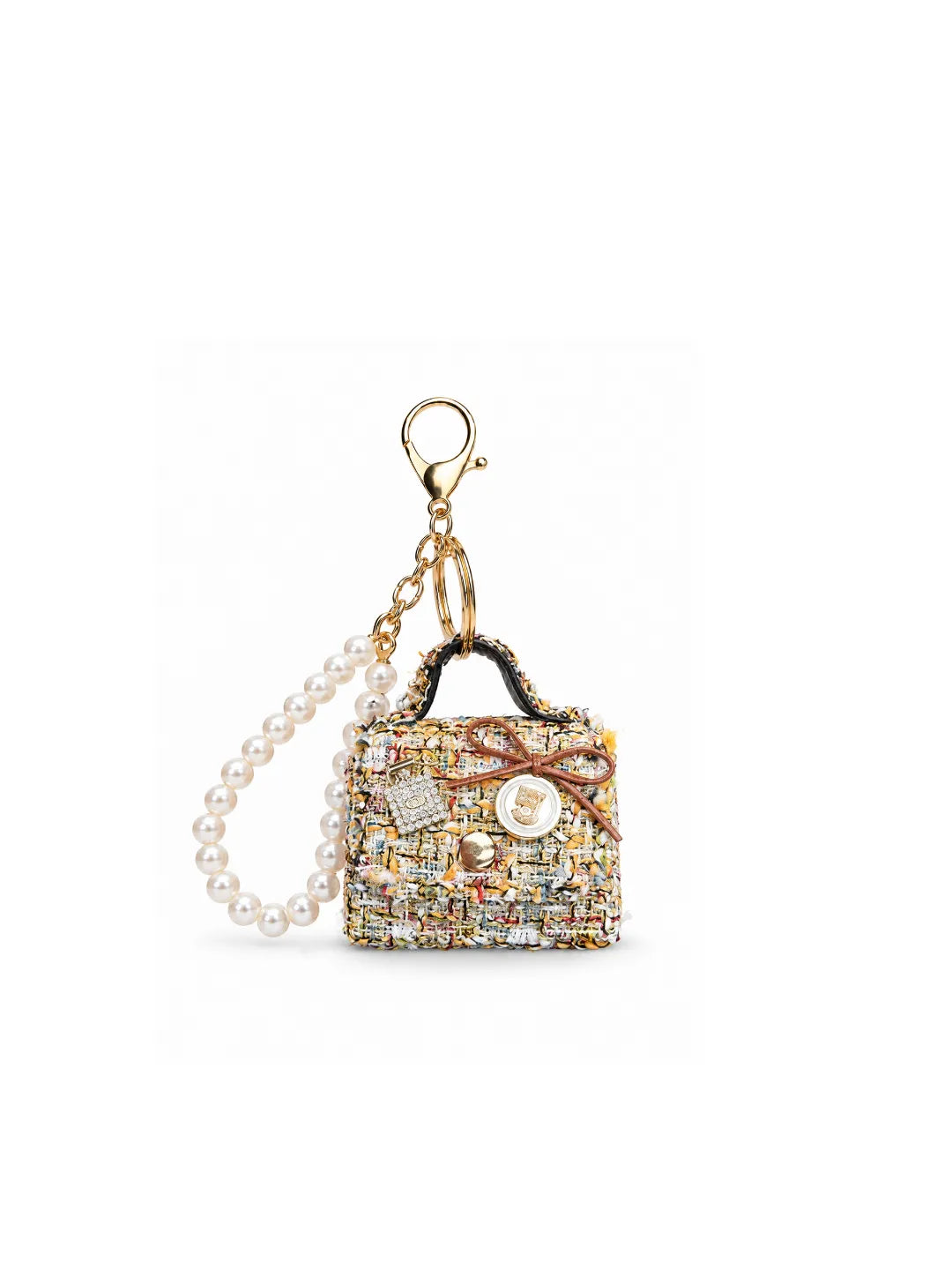 RIBBON WEAVE BAG CHARM