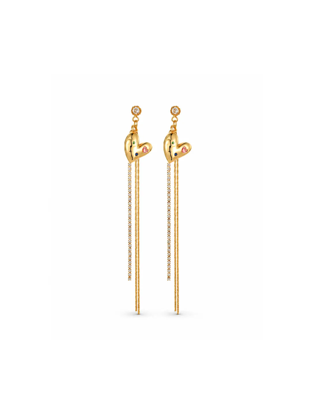 HEART TASSEL EARRINGS