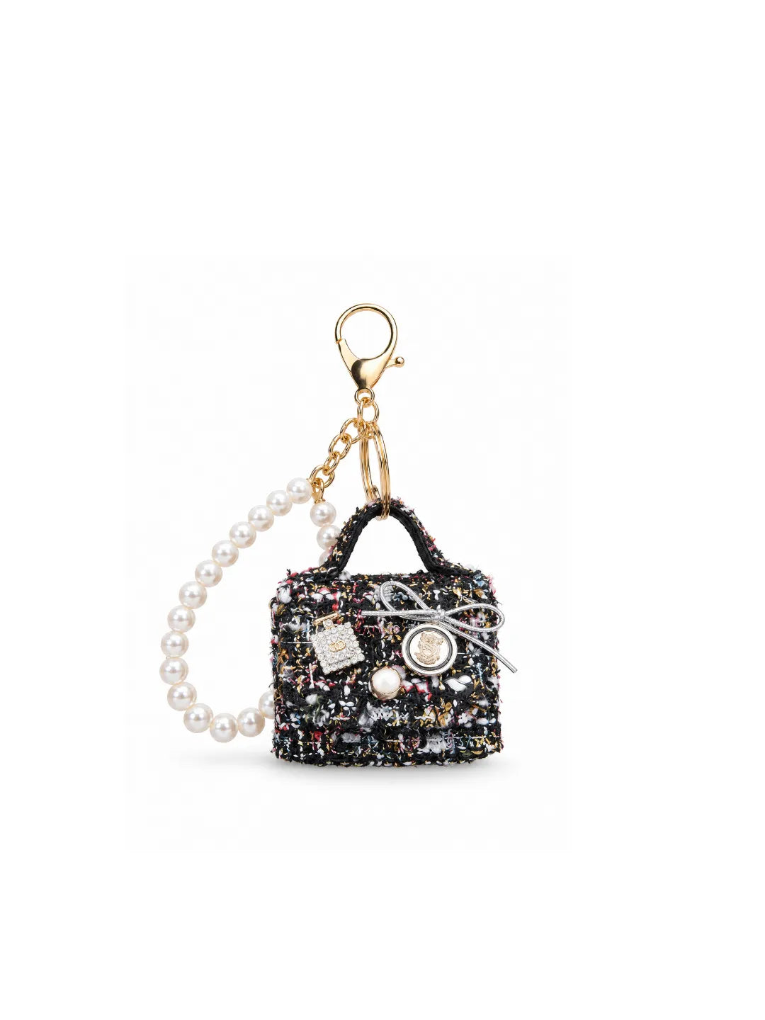 RIBBON WEAVE BAG CHARM