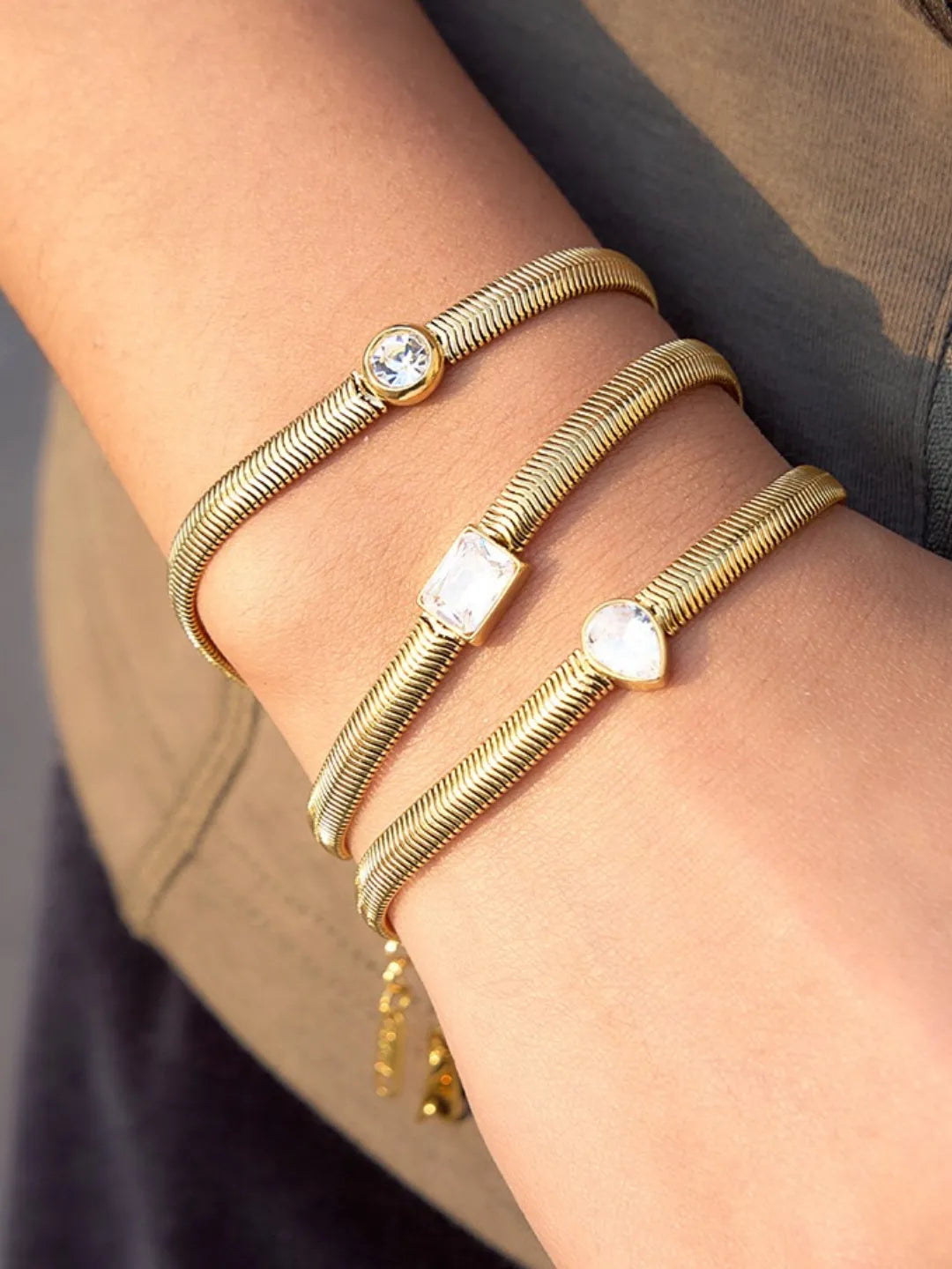 CZ SNAKE CHAIN BRACELET