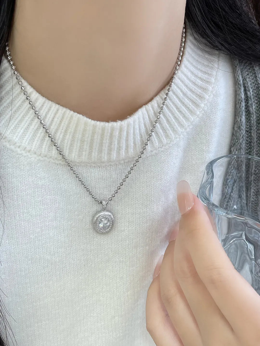 MATTE CZ VINTAGE PENDANT