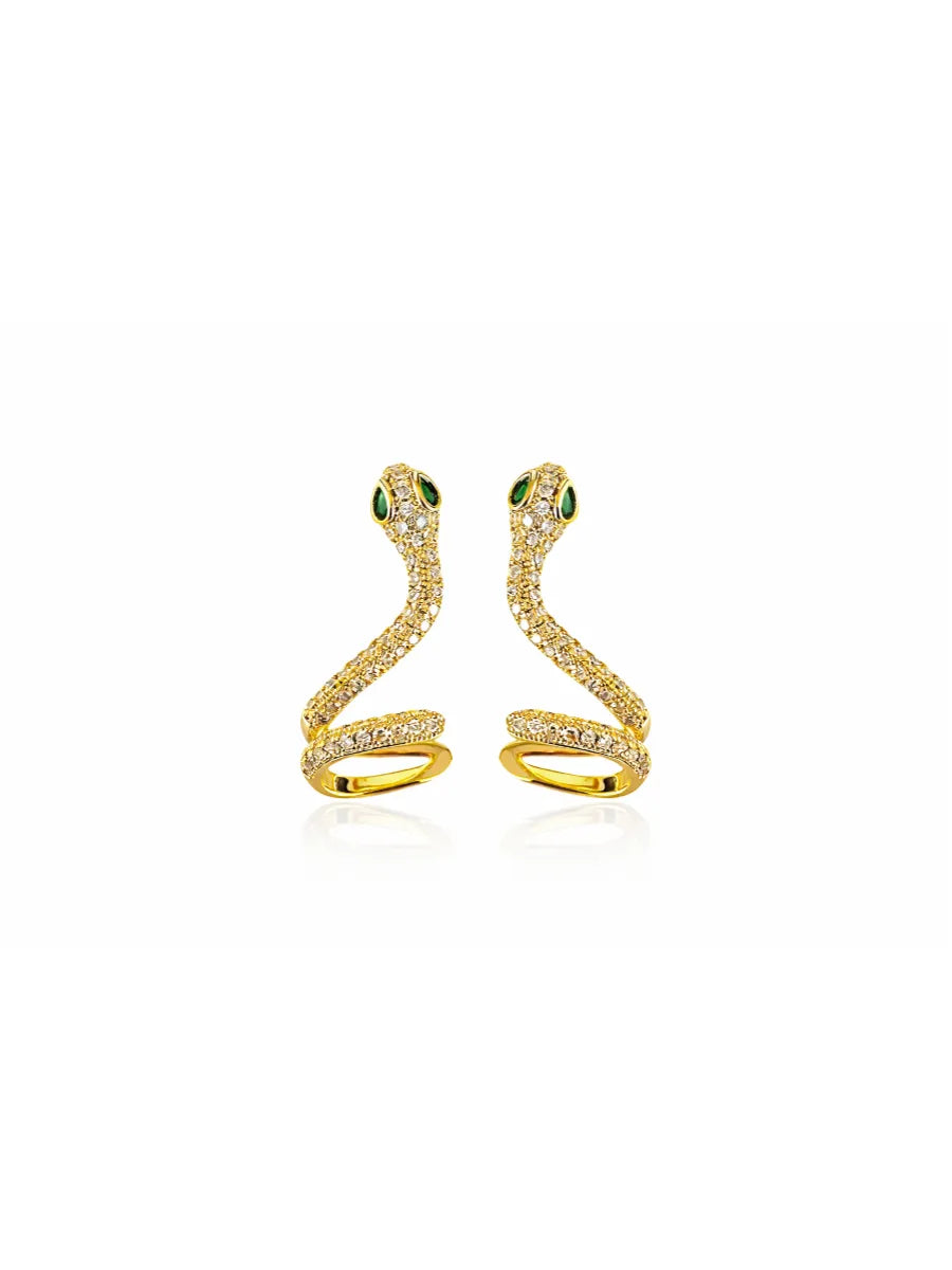 FULL ZIRCON SNAKE EARRINGS