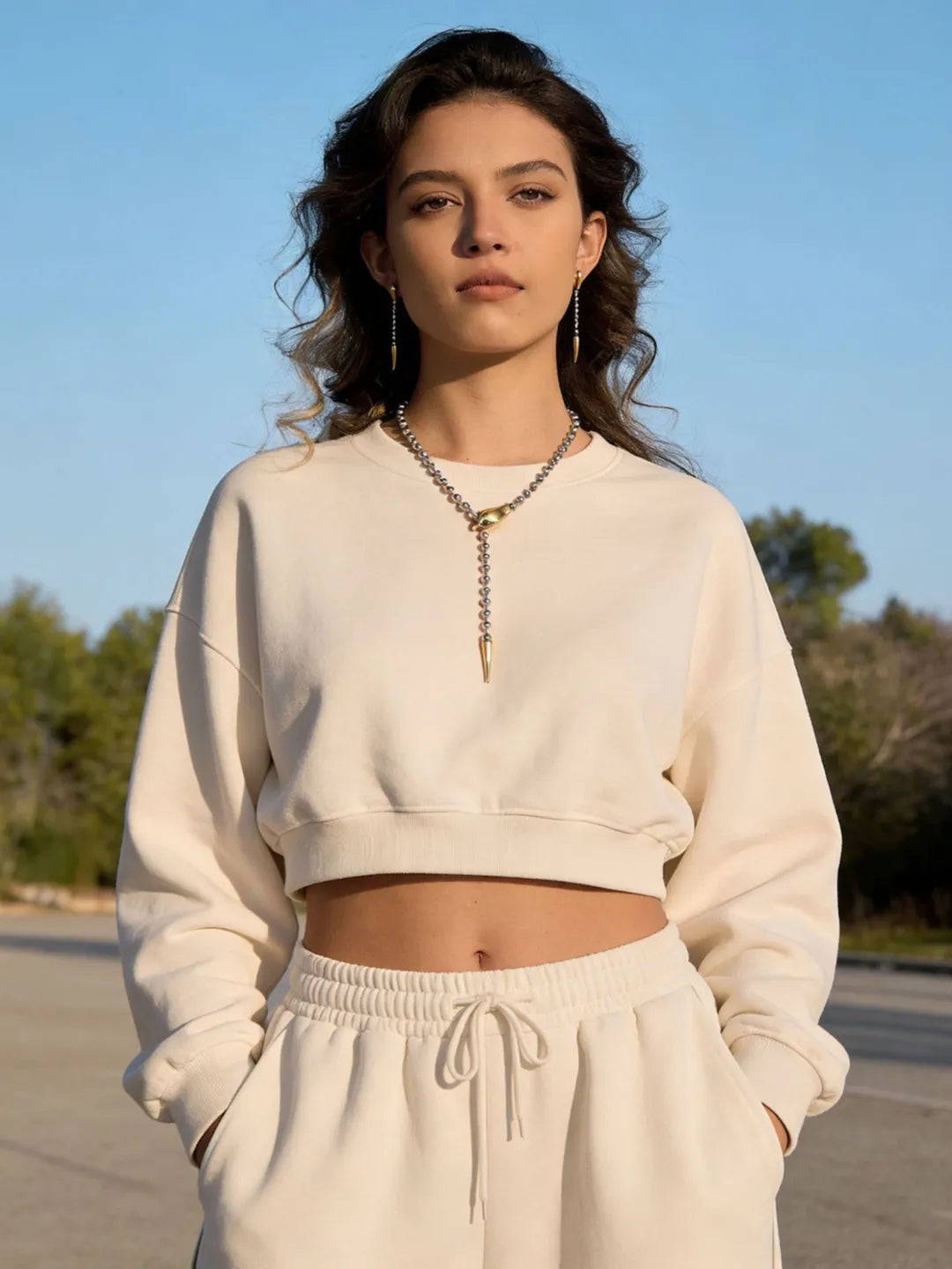 TWO-TONE SNAKE CHAIN Y SET