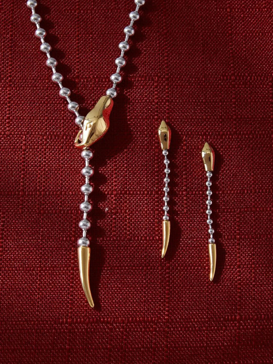 TWO-TONE SNAKE CHAIN Y SET