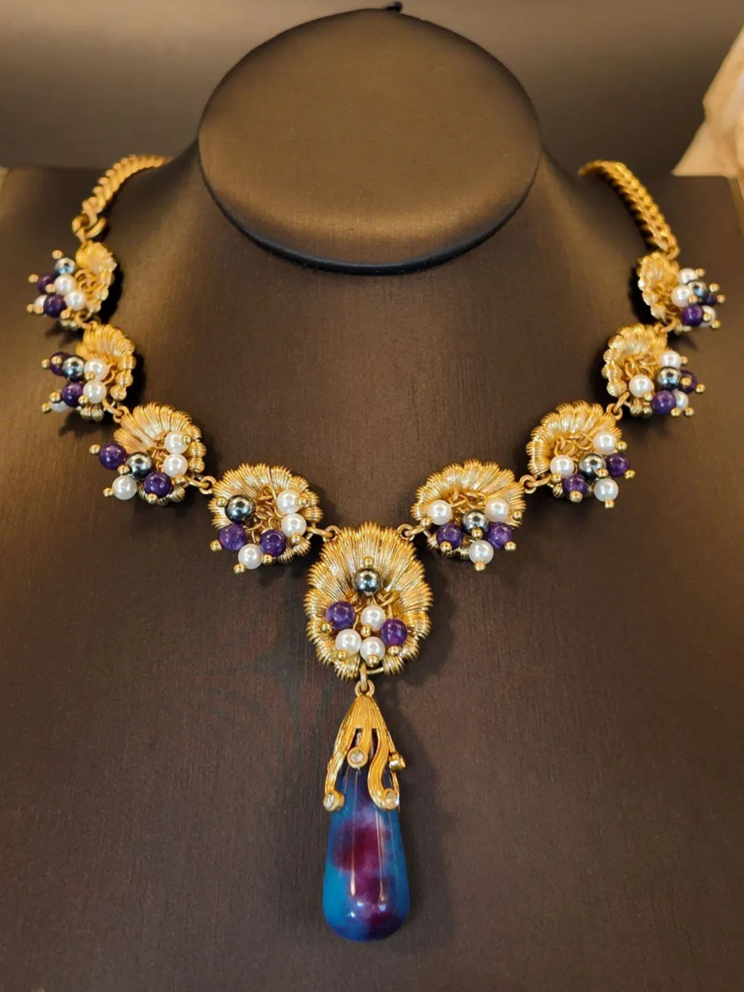 TIE-DYE STONE PEARL NECKLACE