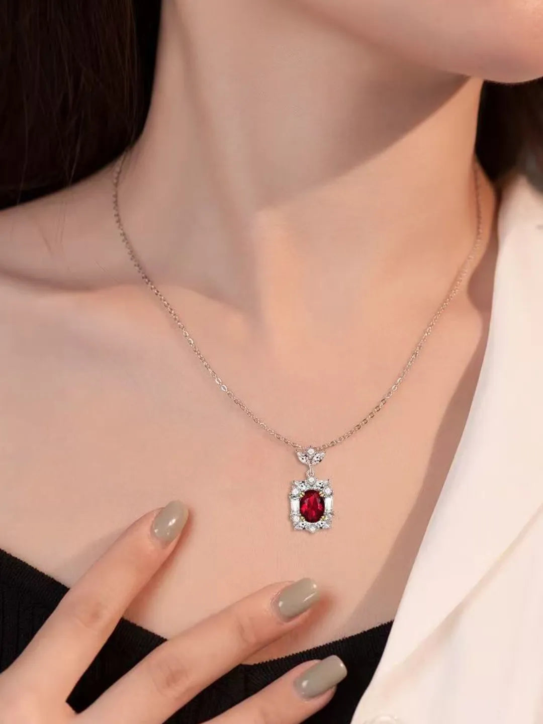 RUBY-TONE SILVER JEWELRY