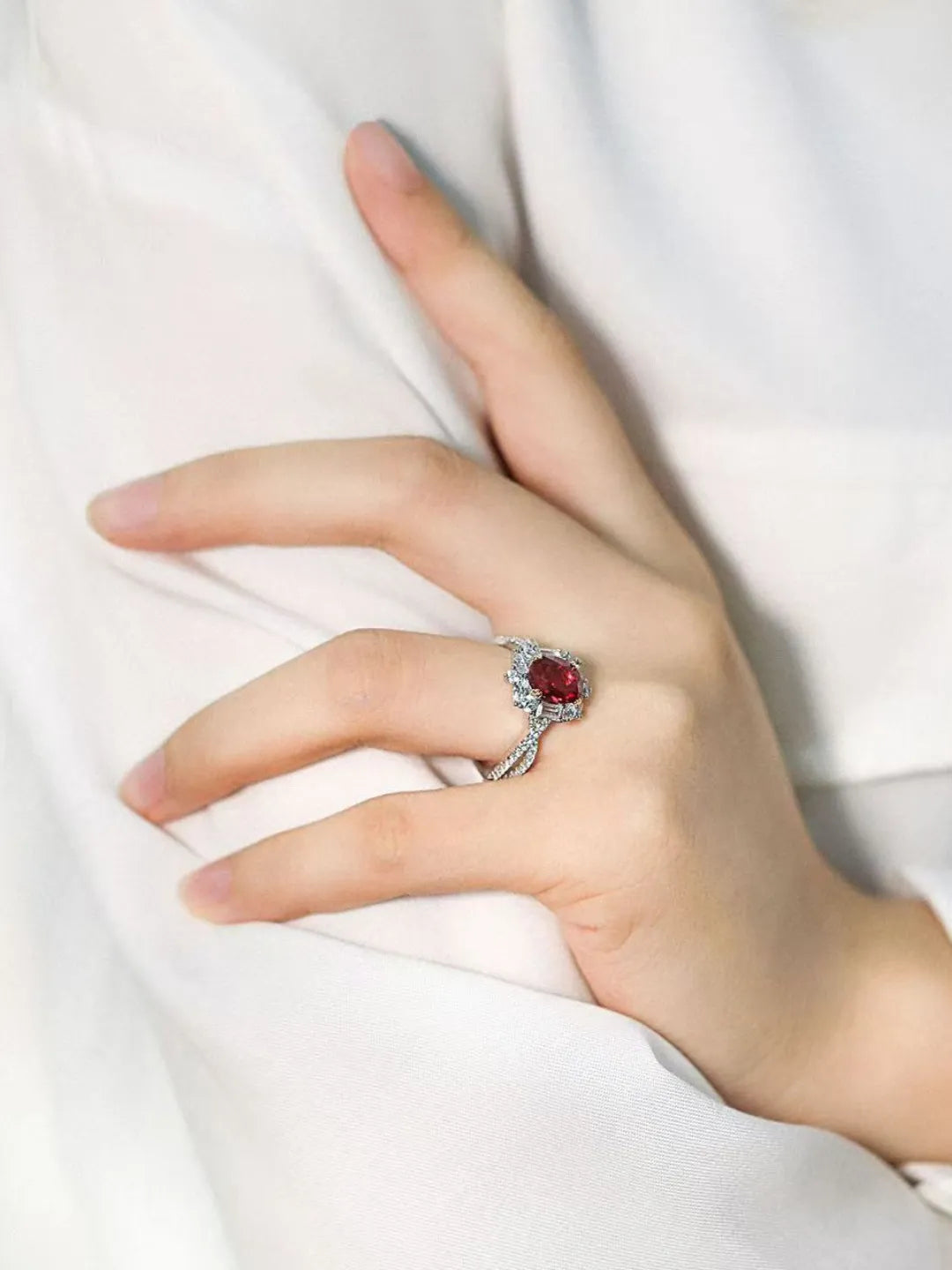 RUBY-TONE SILVER JEWELRY