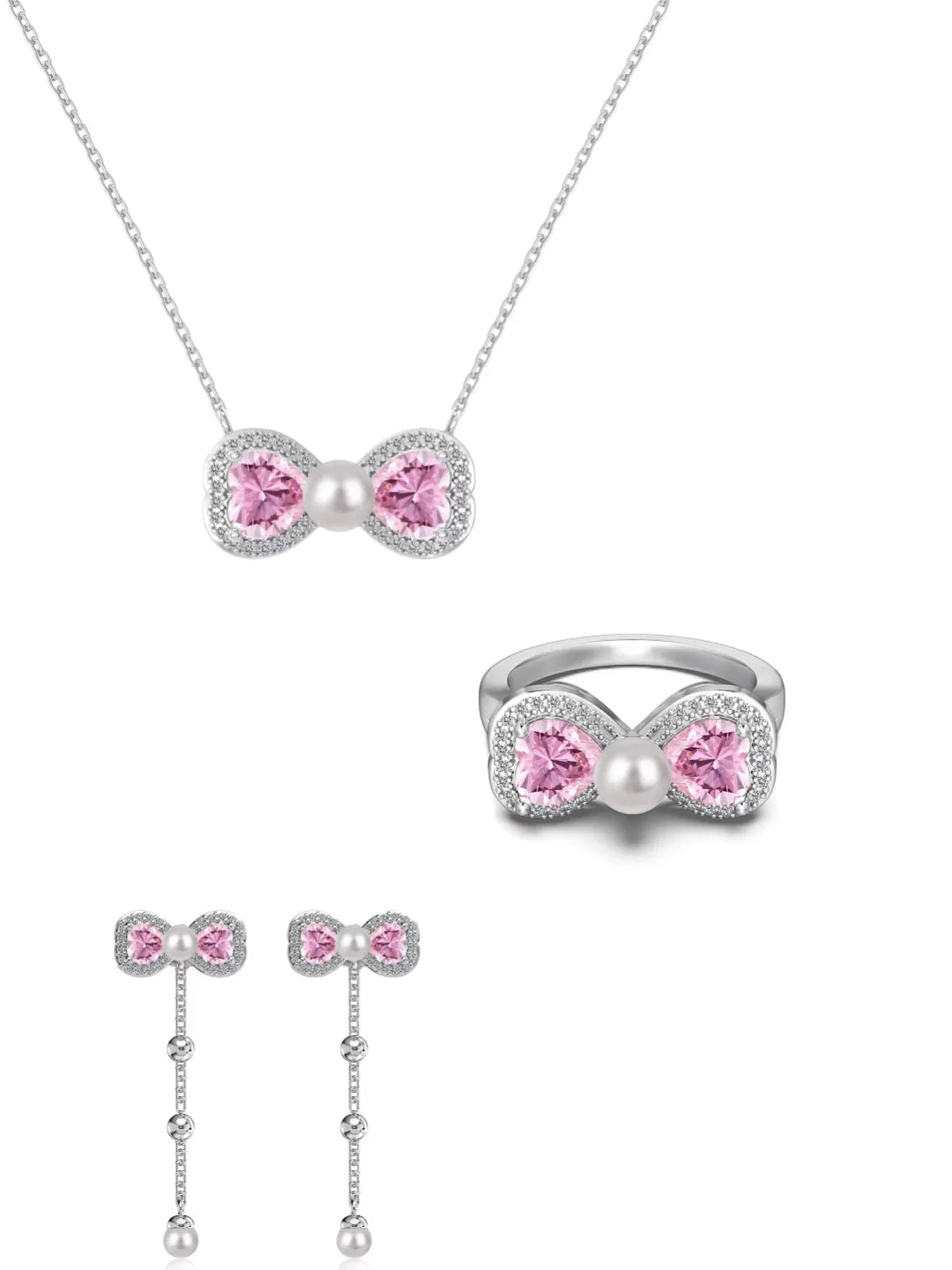 BOW PEARL CZ JEWELRY