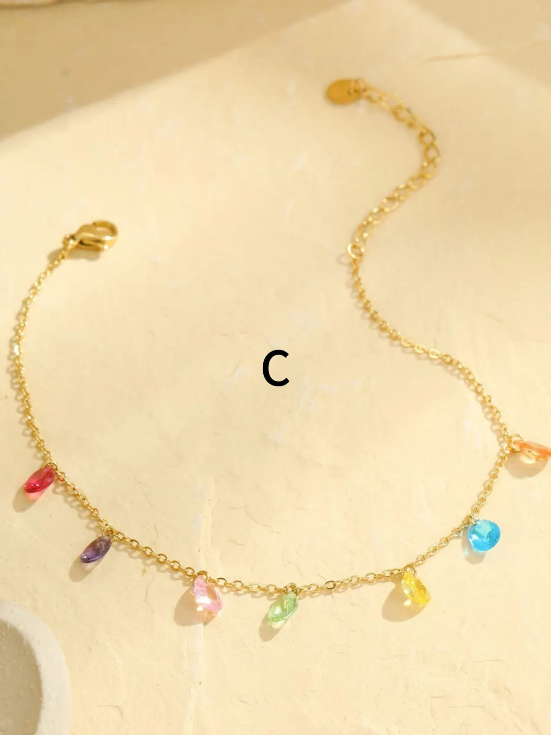 COLORFUL DIAMOND ANKLET