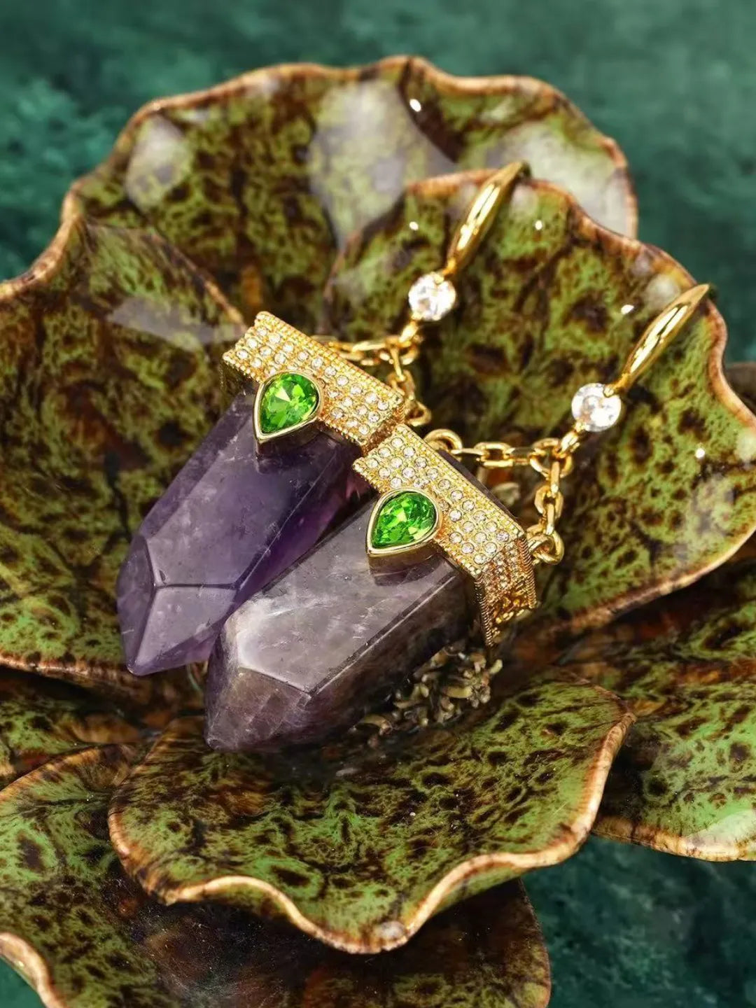 PURPLE GEM PENDANT SET