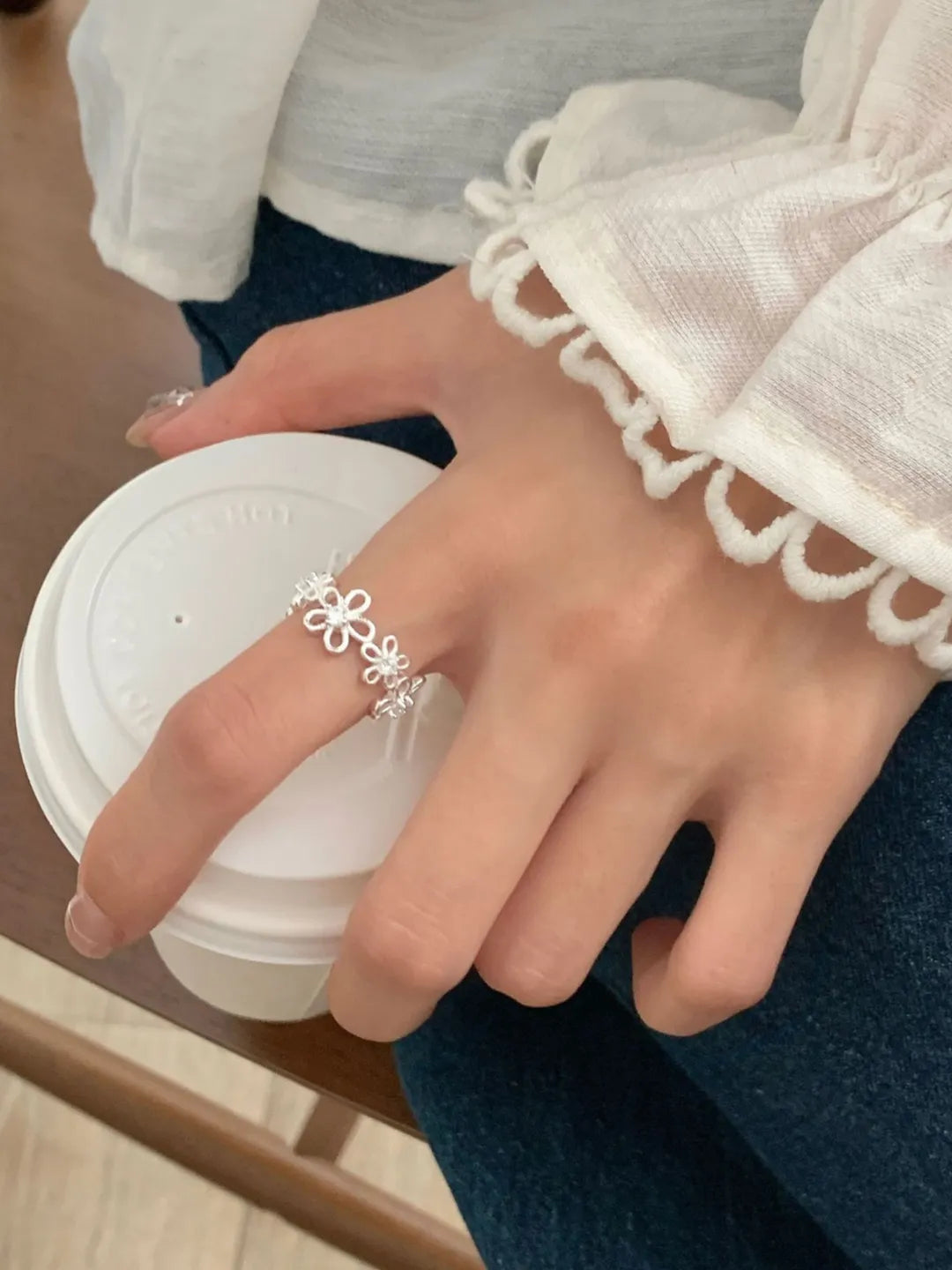 OPEN FLOWER RING