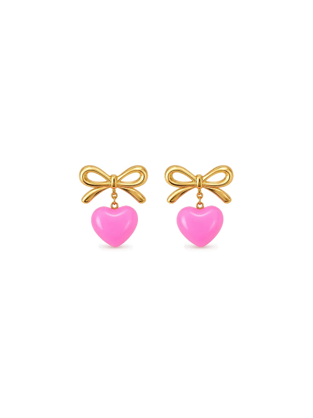 GLAZED HEART EARRINGS